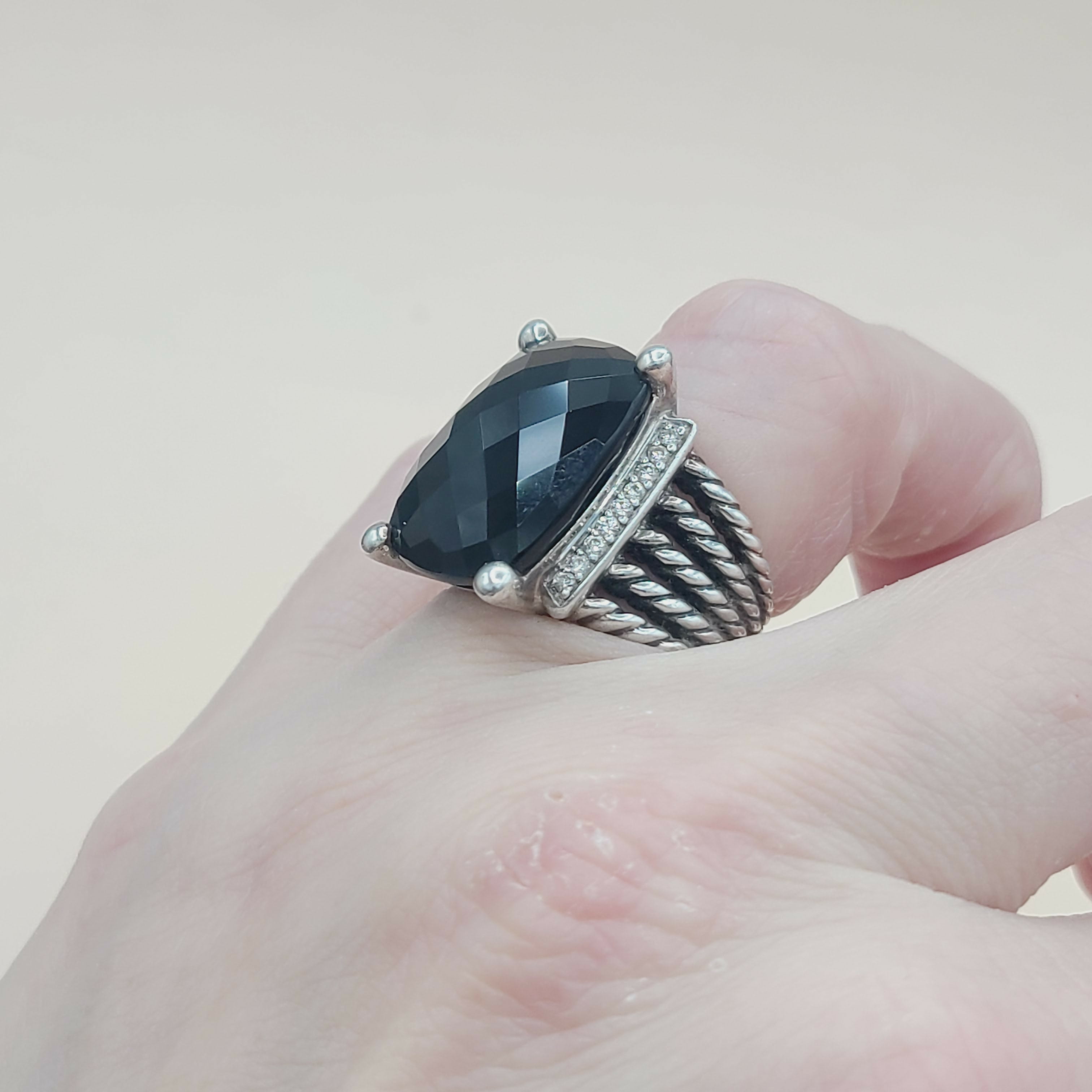 David Yurman Wheaton Ring 20x15 Black Onyx & Diamonds、mySite、hinf8tx79