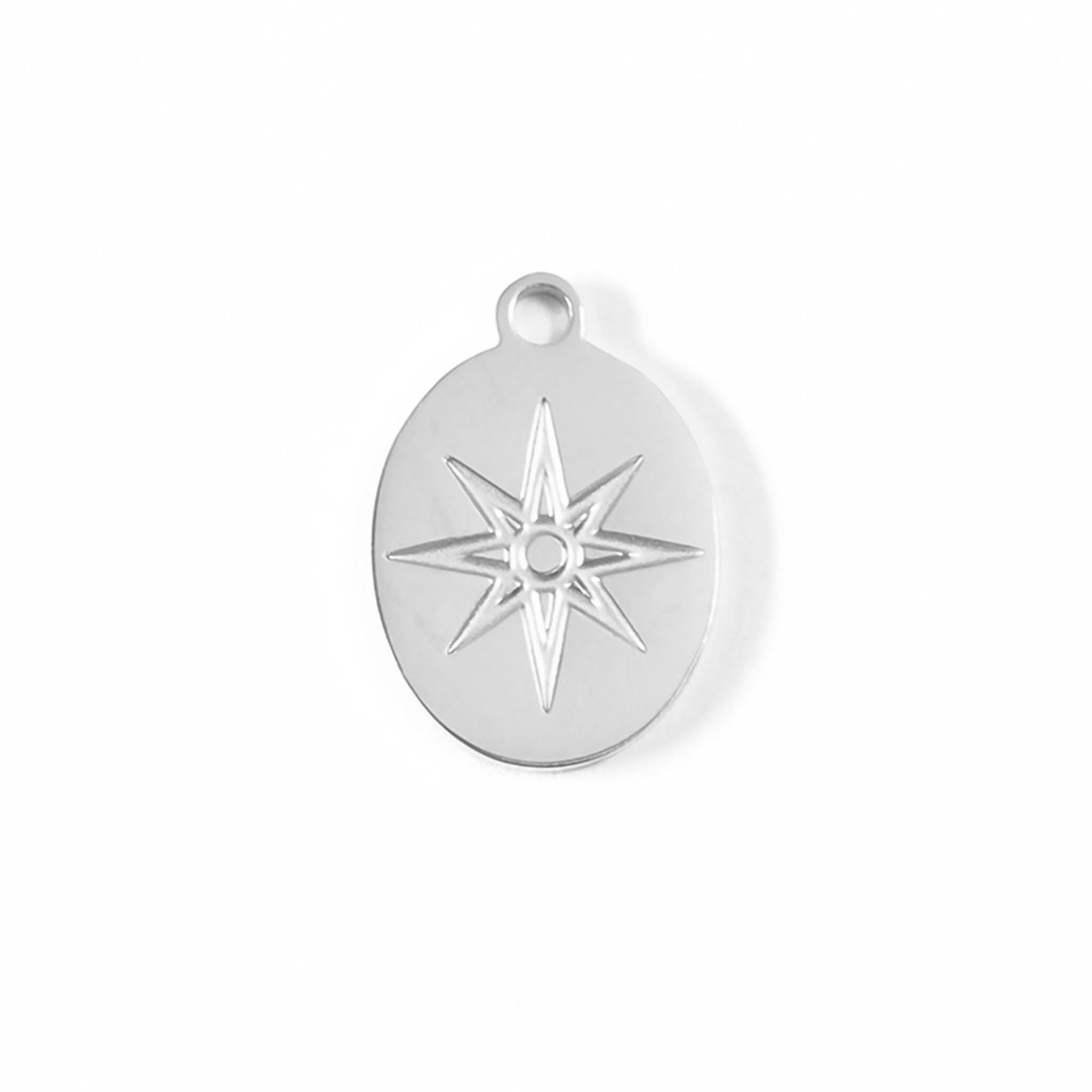 18K Gold PVD Stainless Steel Oval Atomic Charm / PDL0059、mySite、dreamappss