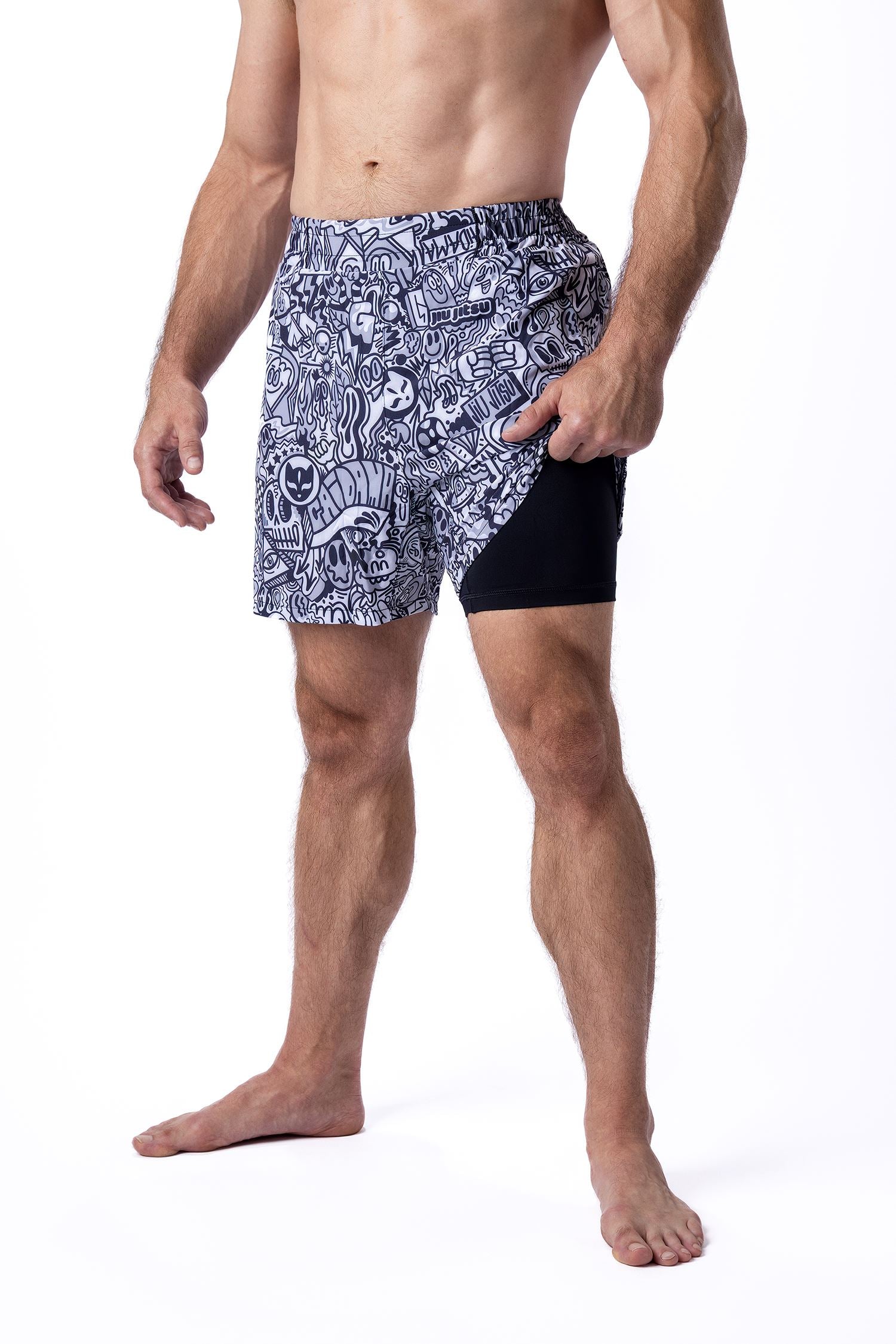 Men's Wotto Doodle Jiu Jitsu Shorts、mySite、gigharbornorthrealestate