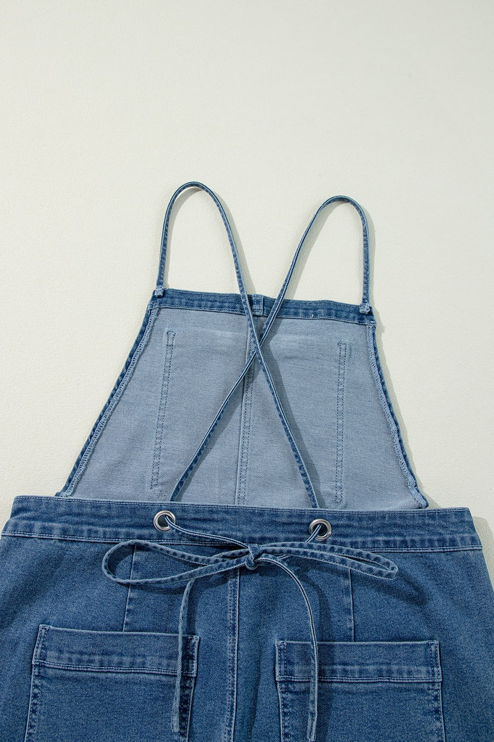 Adjustable Tie Straps Wide Leg Denim Overalls、mySite、justintrudeaud