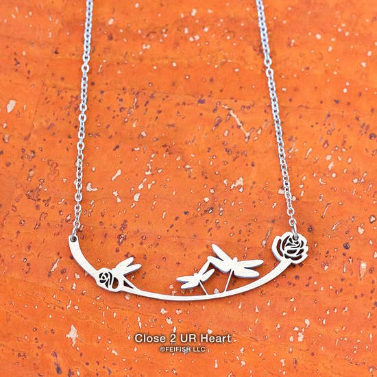Bee, Dragonfly, Butterfly Stainless Steel Bar Pendants MADE IN USA!*、mySite、g9winljtr