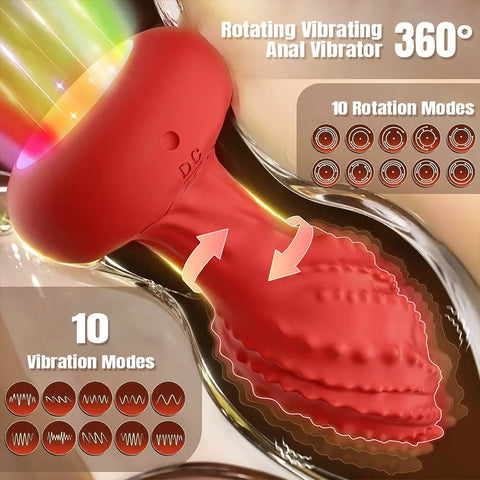 Rotating LED Anal Vibrator Plug