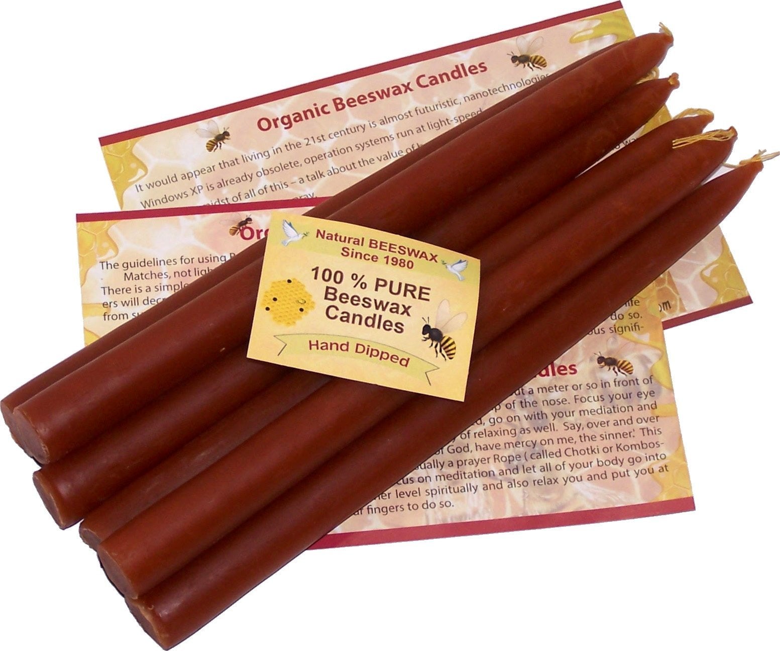  Holy Land Market 100% Beeswax 7-Hour Candles Organic Hand Made, 3/4 Inch Diameter Tappers、mySite、elrpsem3k