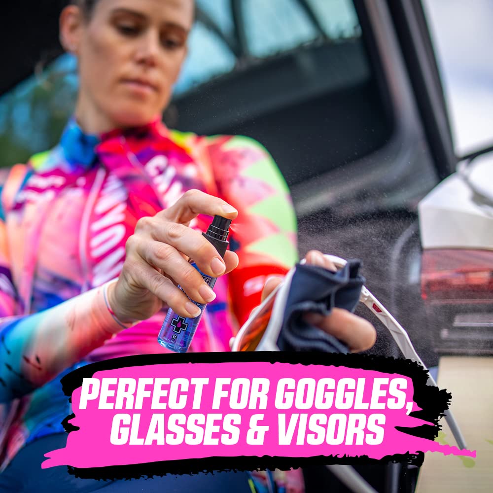 Amazon.com: Muc Off 202 Visor, Lens & Goggle Cleaning Kit, Blue, 0.030 l :  Sports & Outdoors