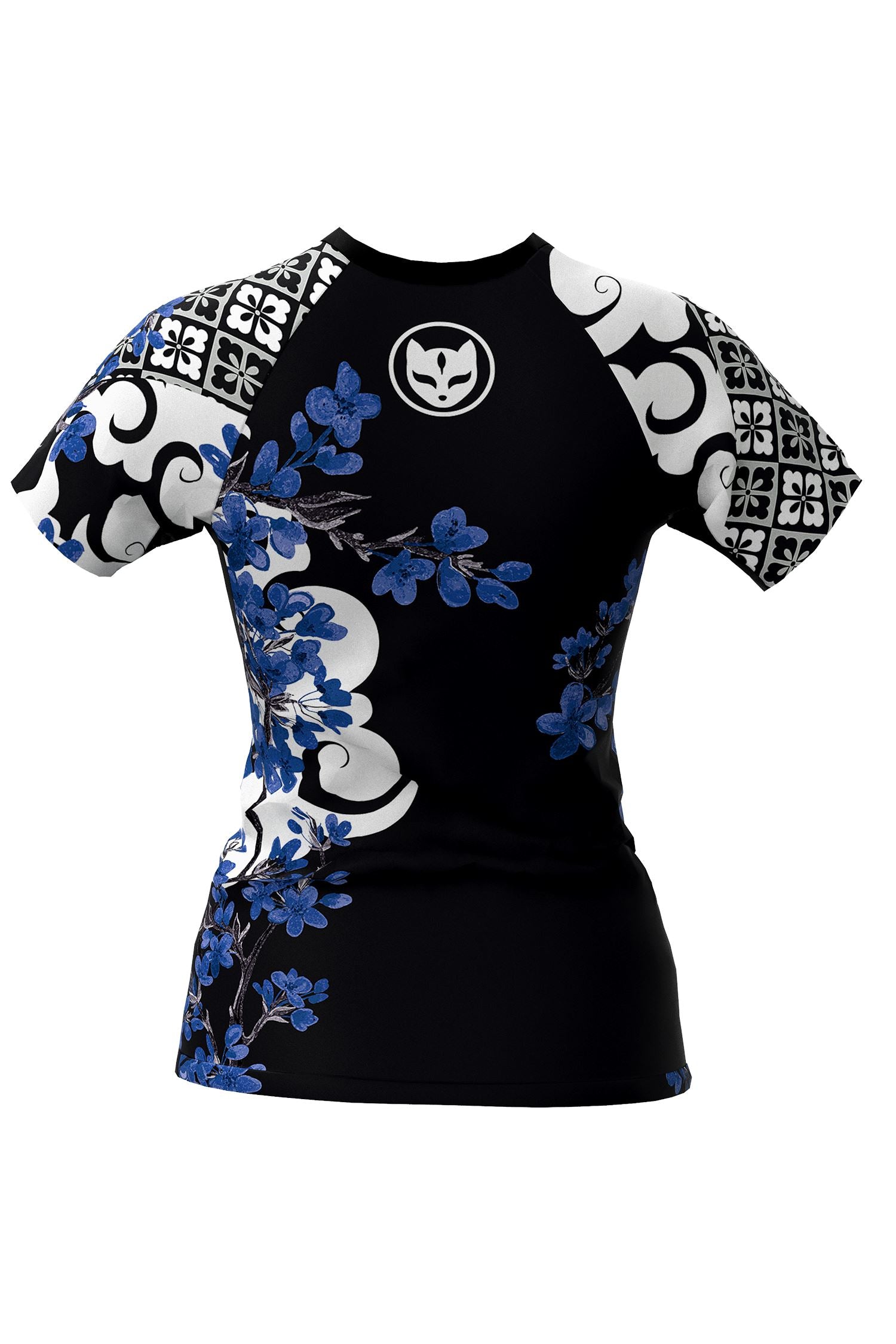 Women's Cherry Blossom Ranked Jiu Jitsu Rashguard - Short Sleeve、mySite、gigharbornorthrealestate