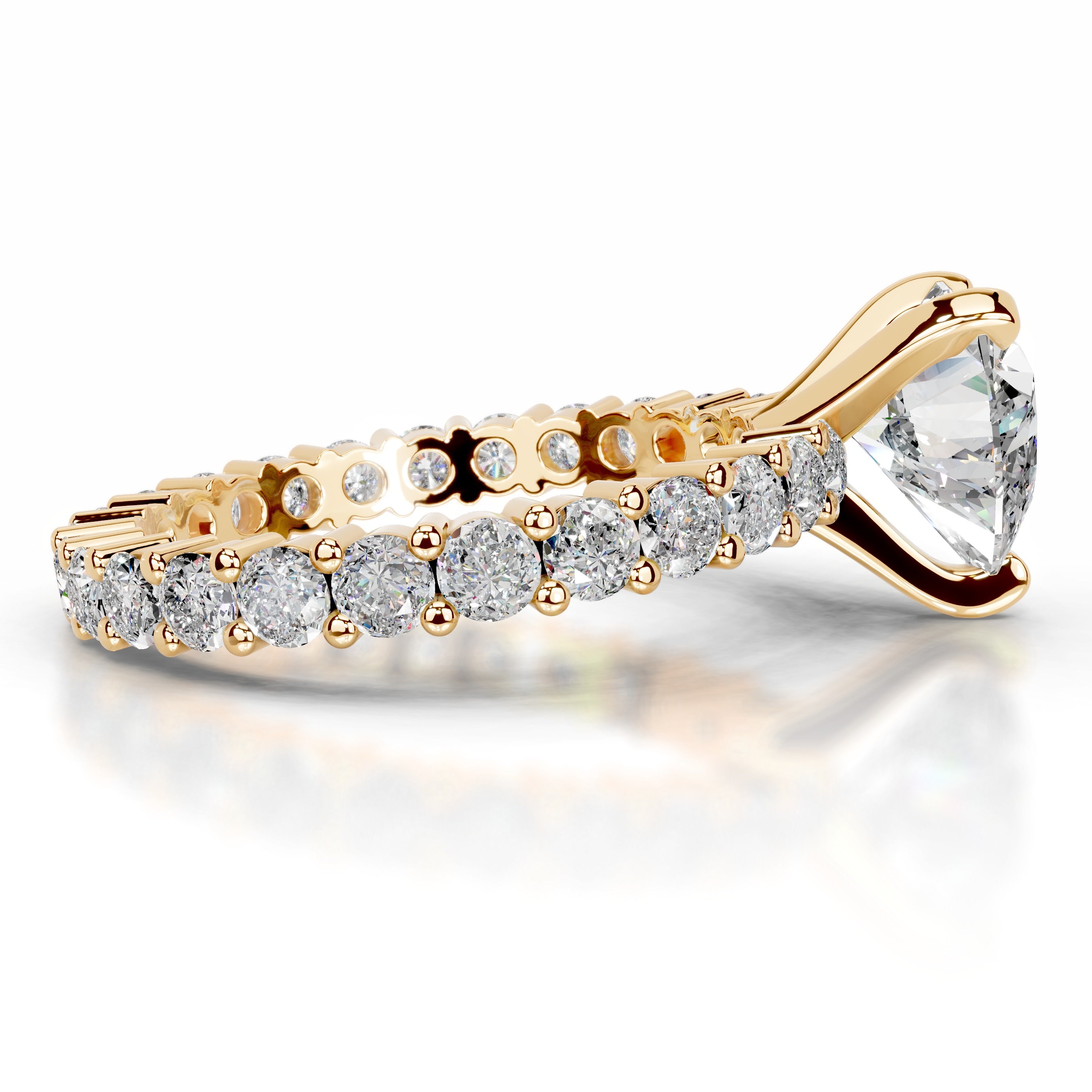 Jenna Moissanite & Diamonds Ring - 18K Yellow Gold、mySite、hinf8tx79