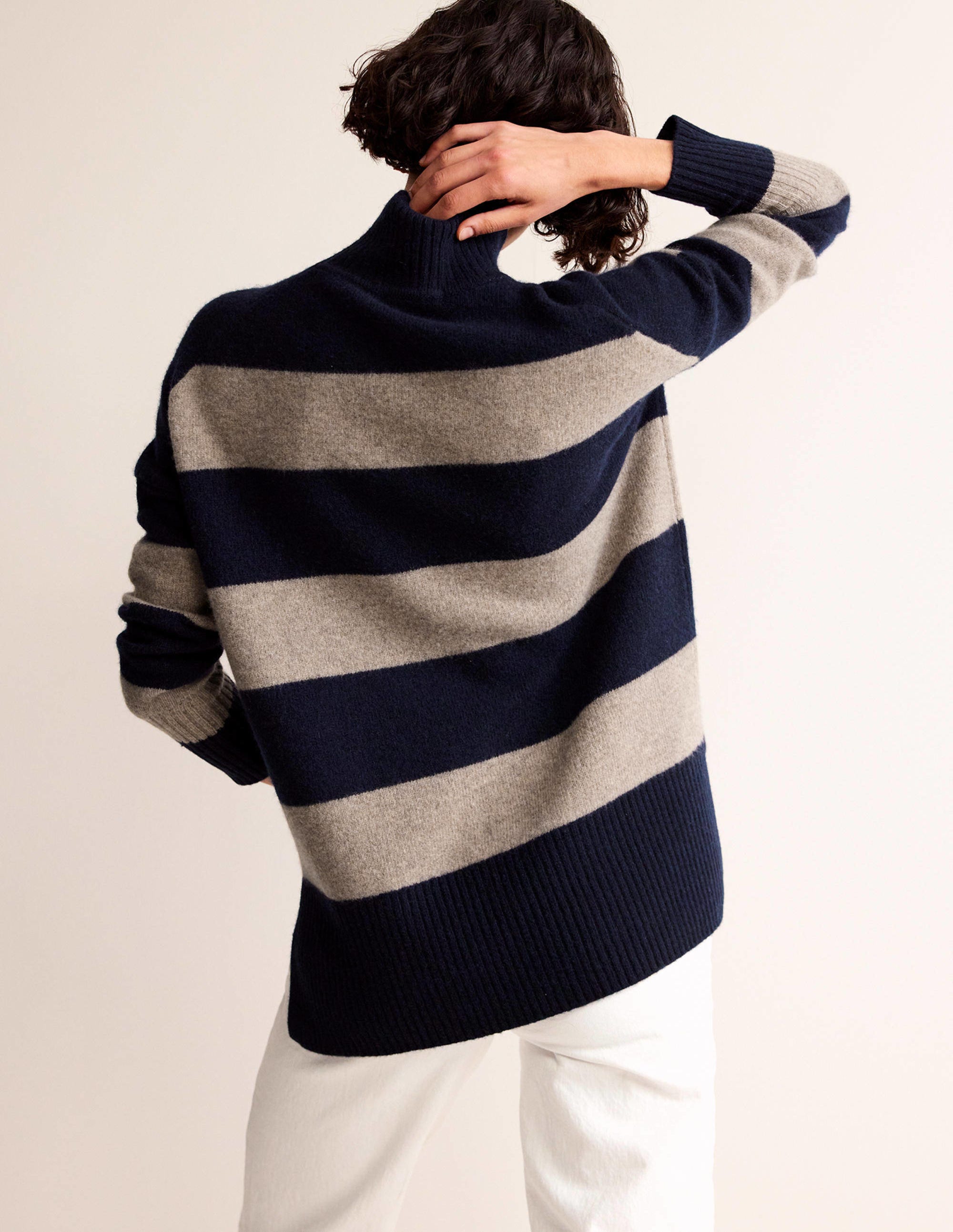  Jessica Oversized Jumper-Navy and Chinchilla Melange、mySite、ashleygrahame