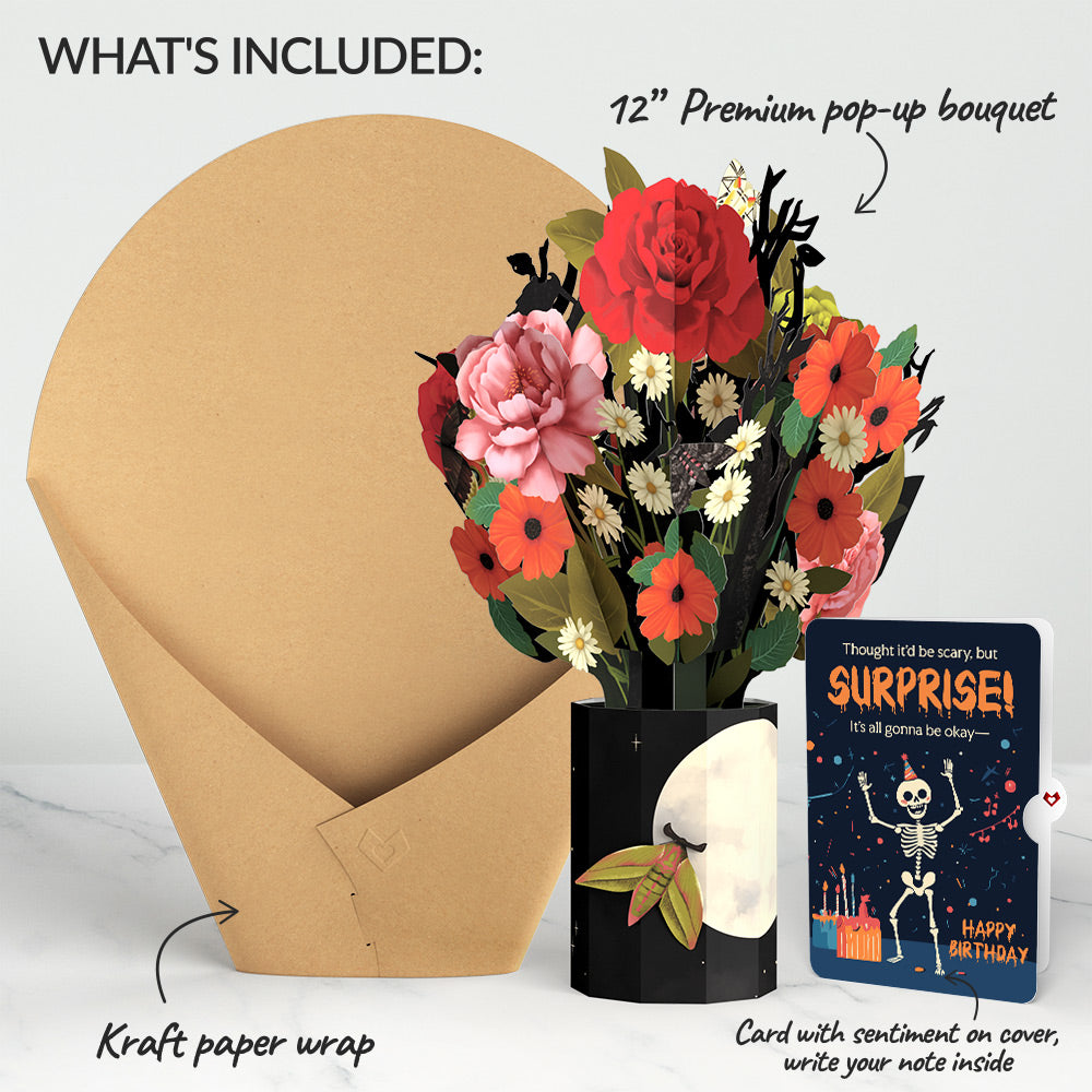 Midnight Florals Birthday Bouquet and Surprise Skeleton Sentiment Set、mySite、solidvoid
