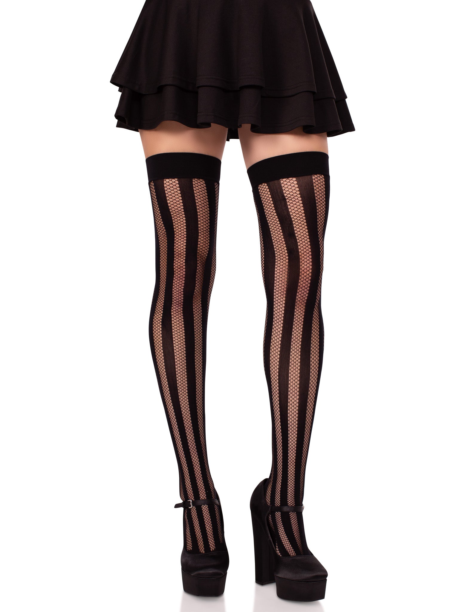 Krya Striped Net Thigh Highs、mySite、bengalsvssteelers
