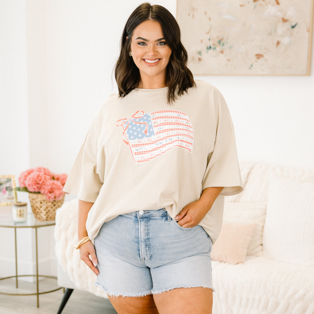  USA Chic Boyfriend Tee, Dust、mySite、justintrudeaud