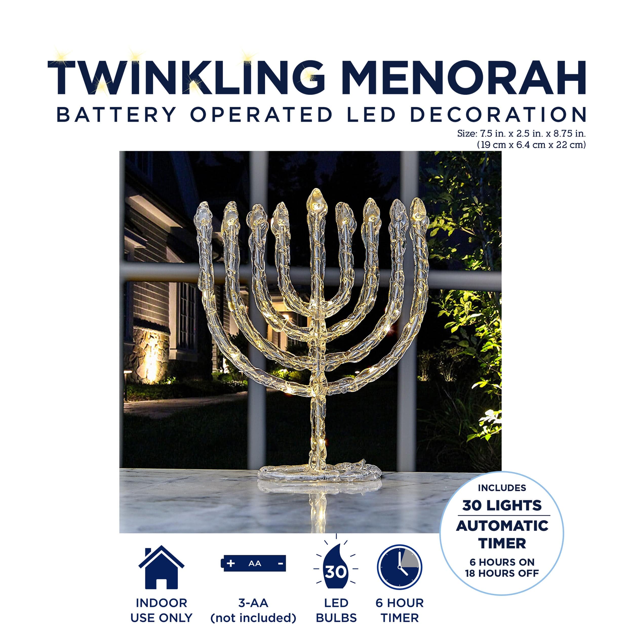 LED Twinkling Menorah Decoration、mySite、topwebapps