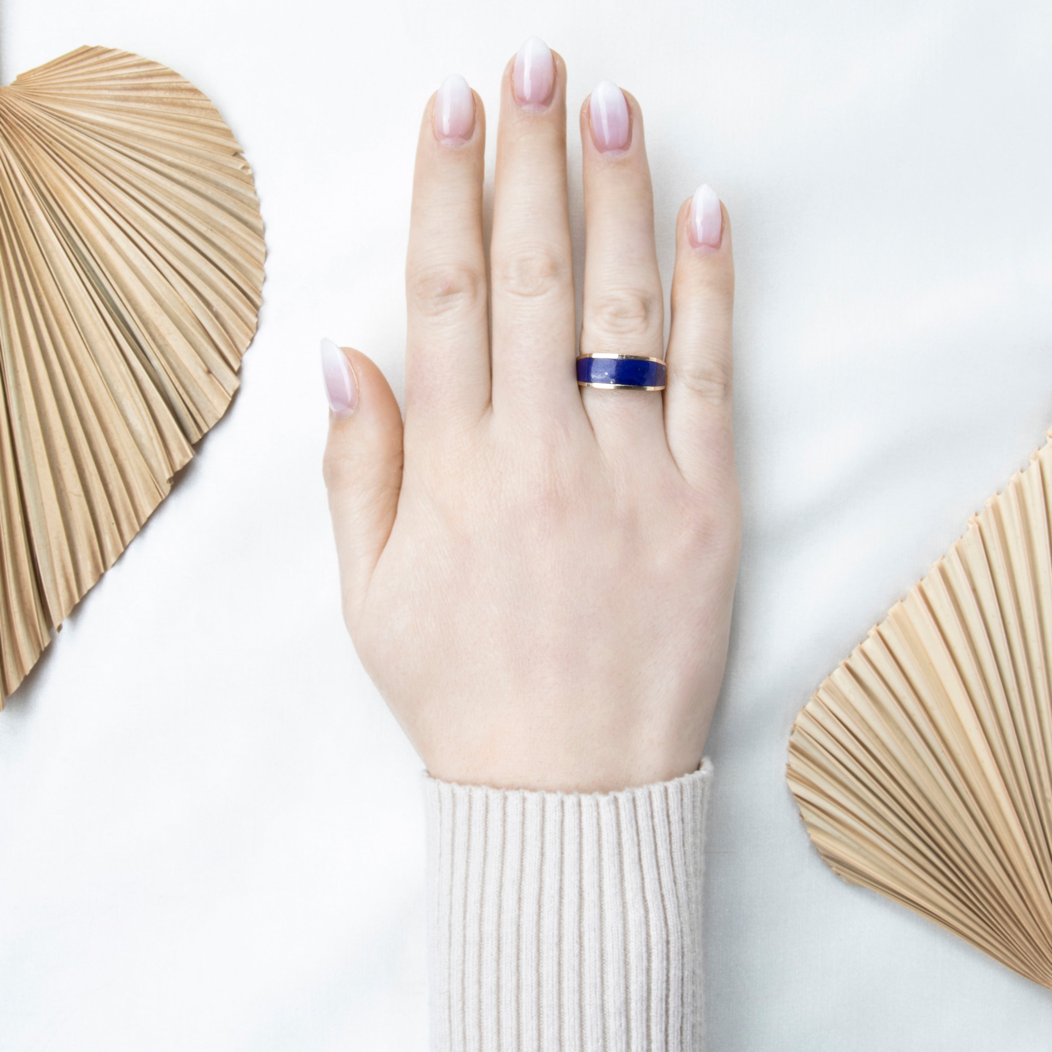 Vintage 14k Yellow Gold Lapis Lazuli Inlay with Screw Design Signet Ring 8.00、mySite、hinf8tx79