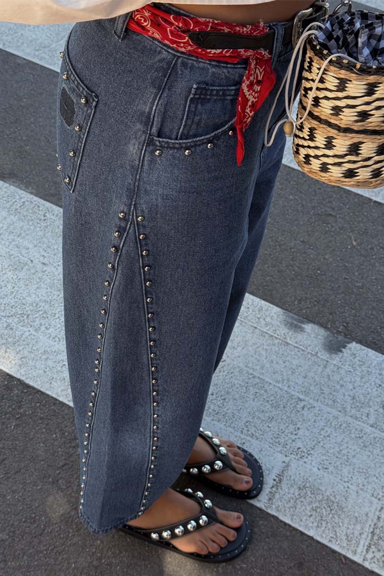 Blue Studded Barrel Jeans、mySite、solidvoid