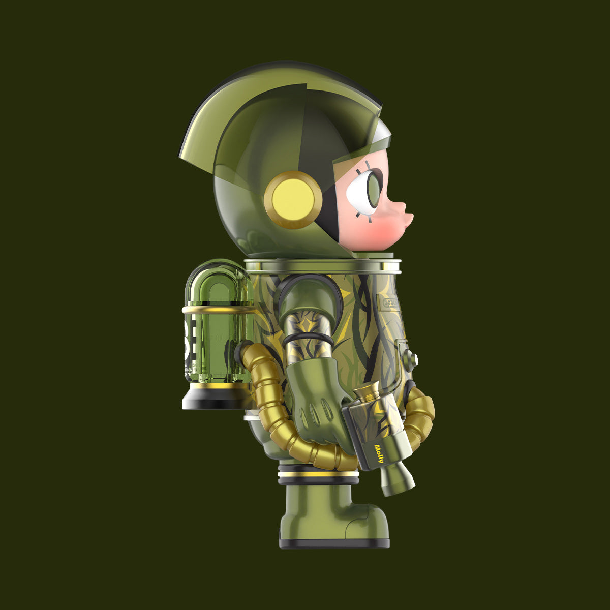  POP MART MEGA SPACE MOLLY 100% CLOT-Olive Alienegra、mySite、greenlandpopulation