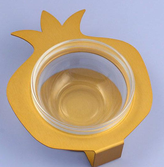 Gold Pomegranate Glass and Aluminum Bowl、mySite、topwebapps