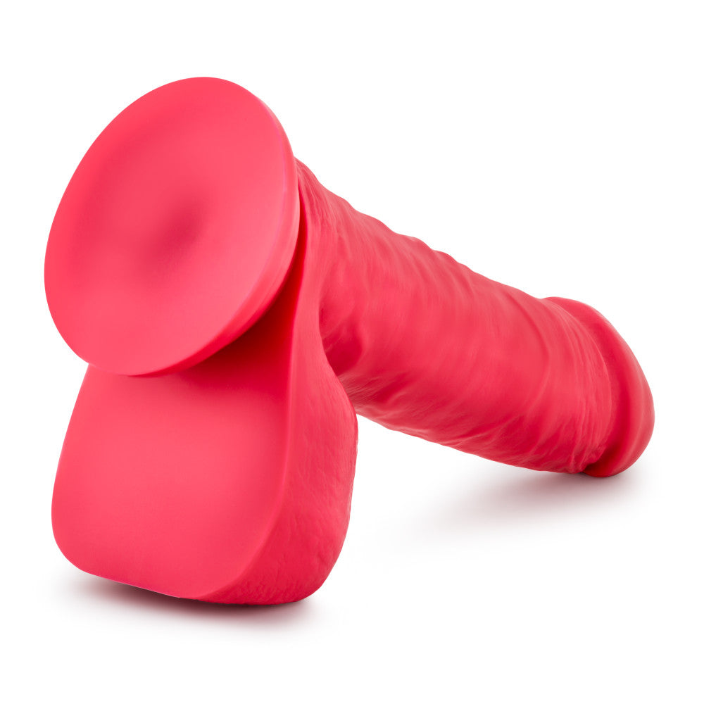 Ruse By Blush® | Big Poppa Realistic G-Spot Cerise 7.75-Inch Long Dildo With Balls & Suction Cup Base、mySite、bottomscart