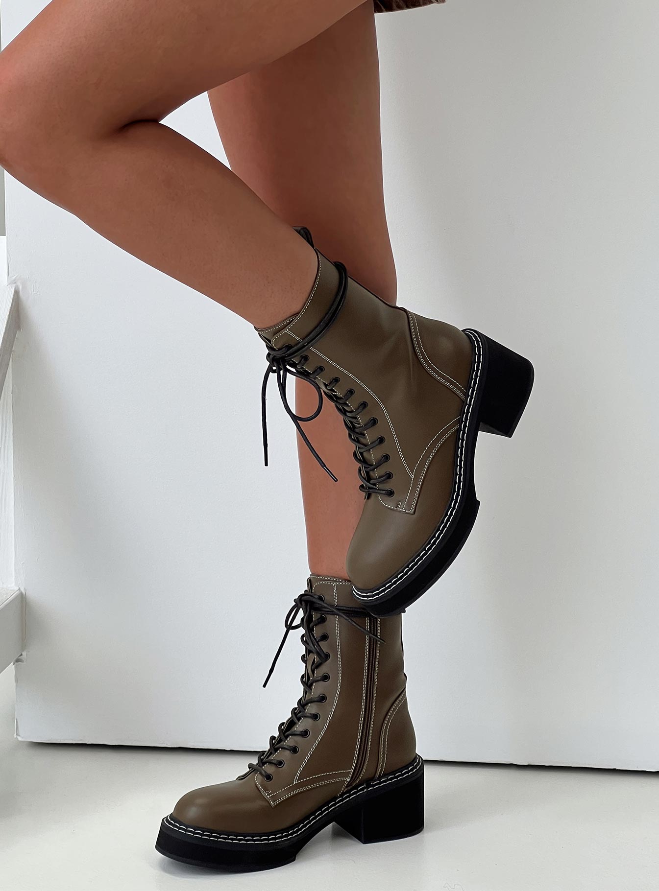 Exa Combat Boots Olive Green、mySite、solidvoid