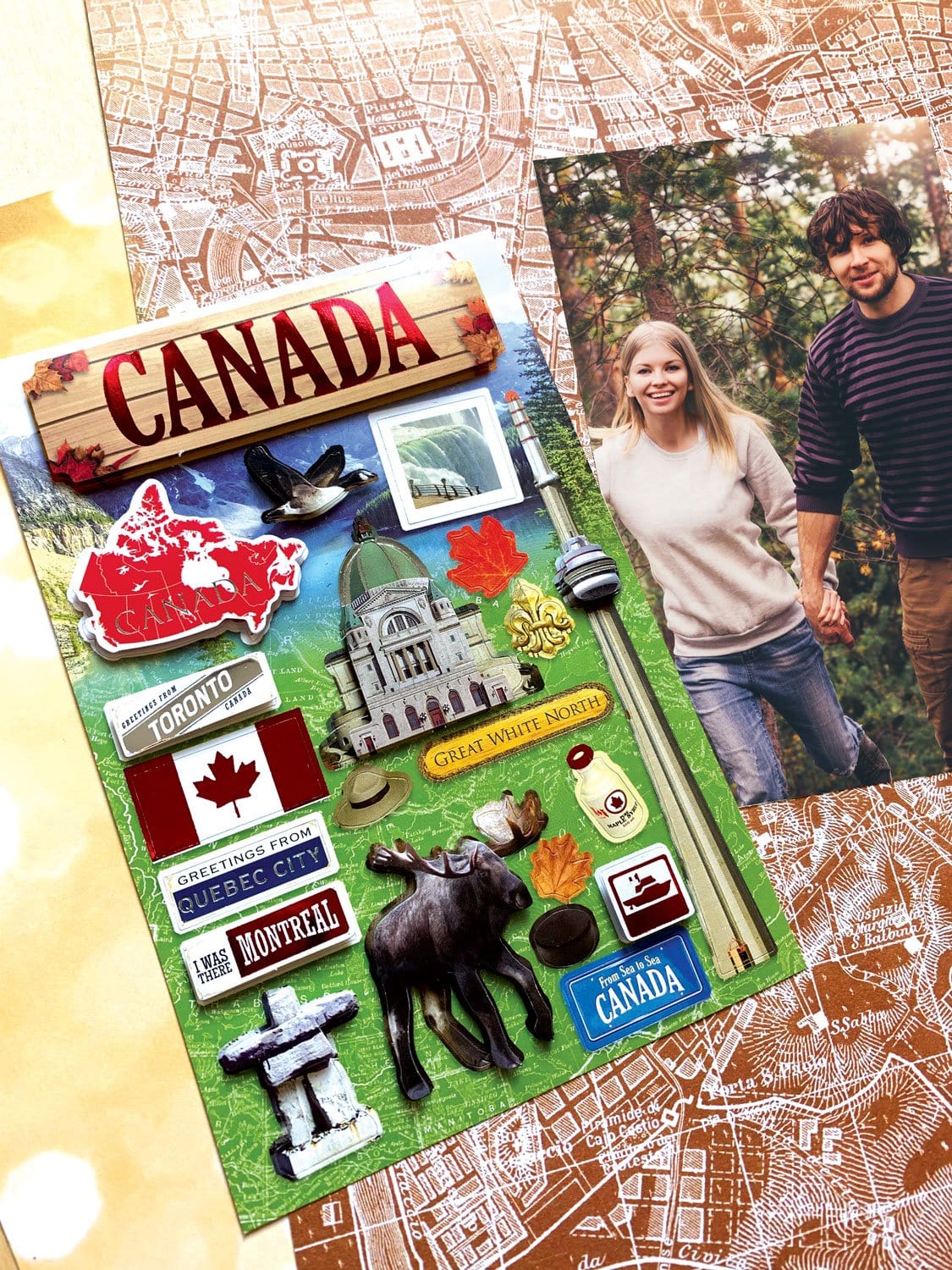  Scrapbook Stickers - 3D Canada Stickers、mySite、ghnorth
