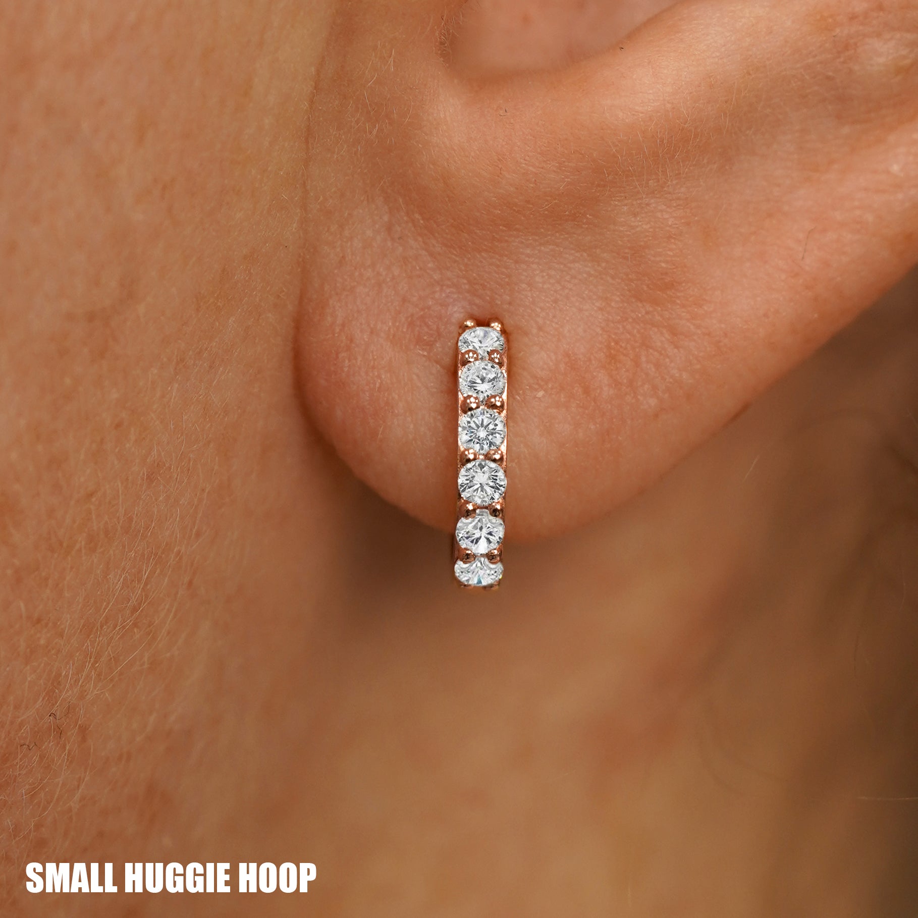 White Lab Diamond Huggie Hoop、mySite、hinf8tx79