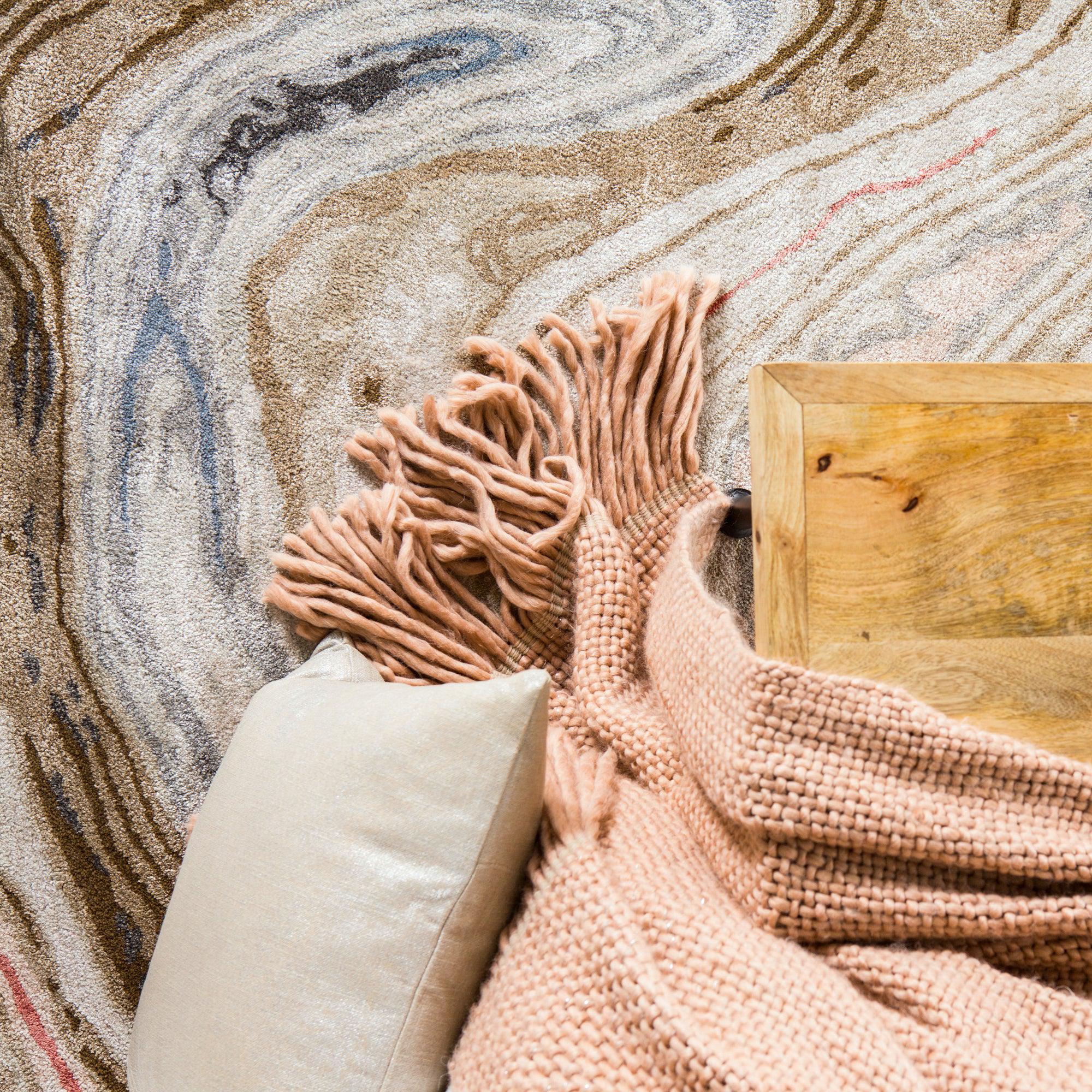 Atha Handmade Abstract Brown Red Area Rug、mySite、gigharbornorthrealestate