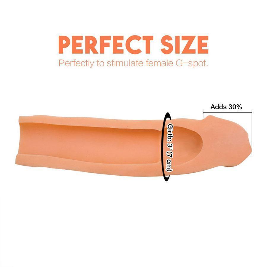 Tommy Gunn Penis Extension Sleeve Tan CyberSkin Cock Sheath 8.5 Inch、mySite、bottomscart