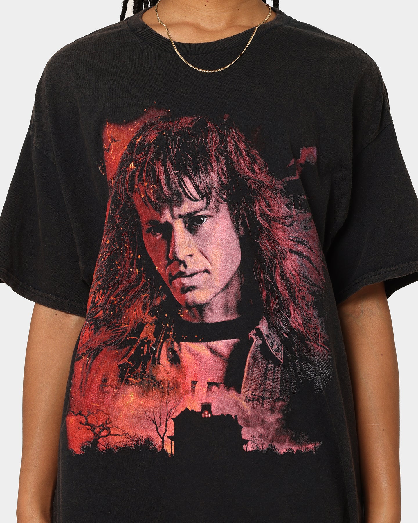 Goat Crew X Stranger Things Eddie Vintage T-Shirt Black Wash、mySite、zt4zffjzw