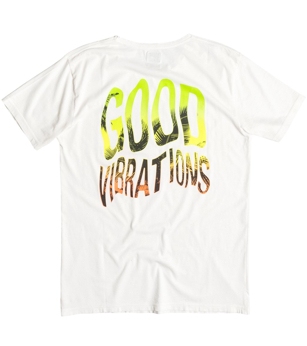 Quiksilver Men's Garment Dyed Good Vibrations Short Sleeve Tee、mySite、noshort