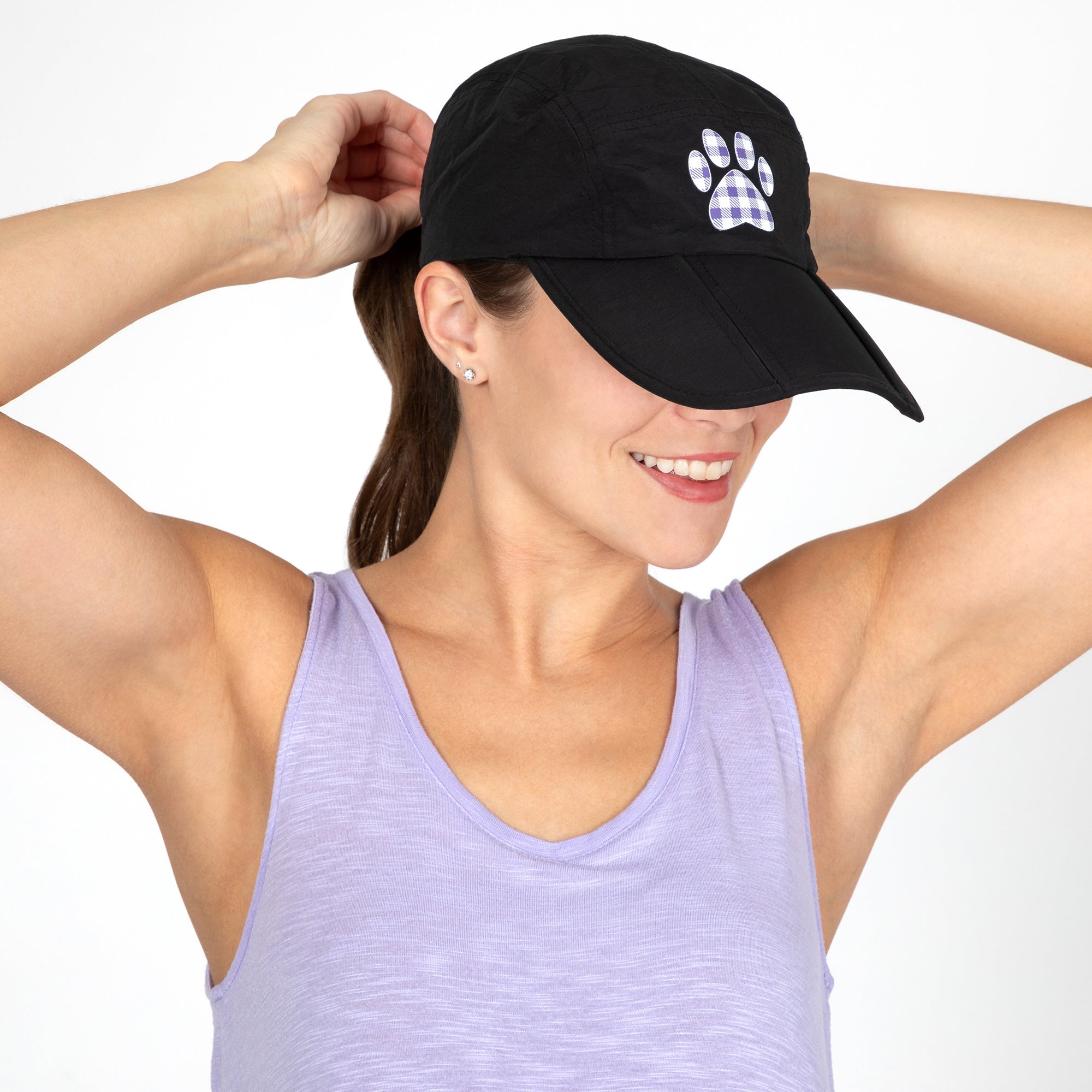 Paw Print Foldable Lightweight Baseball Cap、mySite、camillekostekn