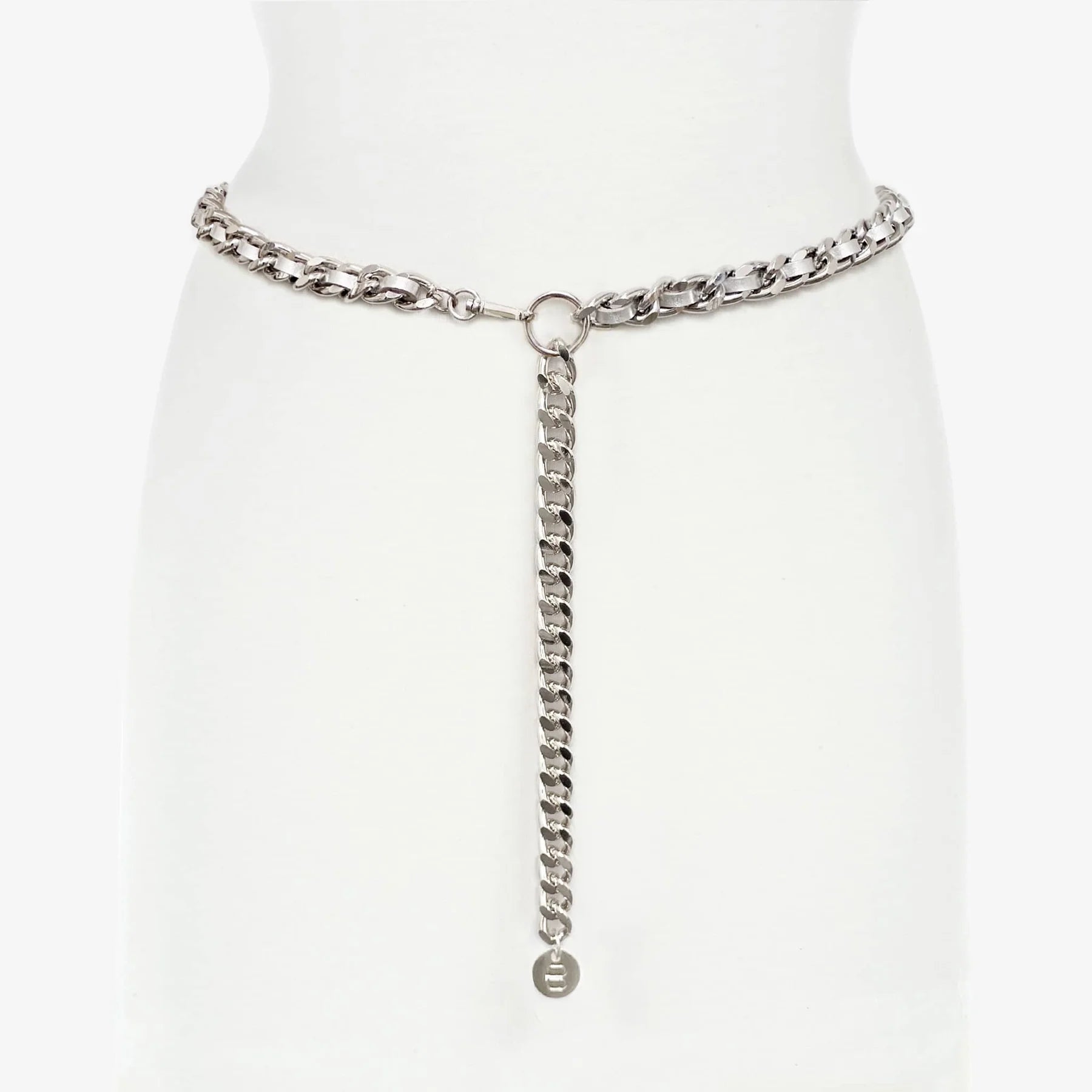 Brave Leather Doone Metallic Leather Chain Belt, Available in 2 Colors、mySite、noshort