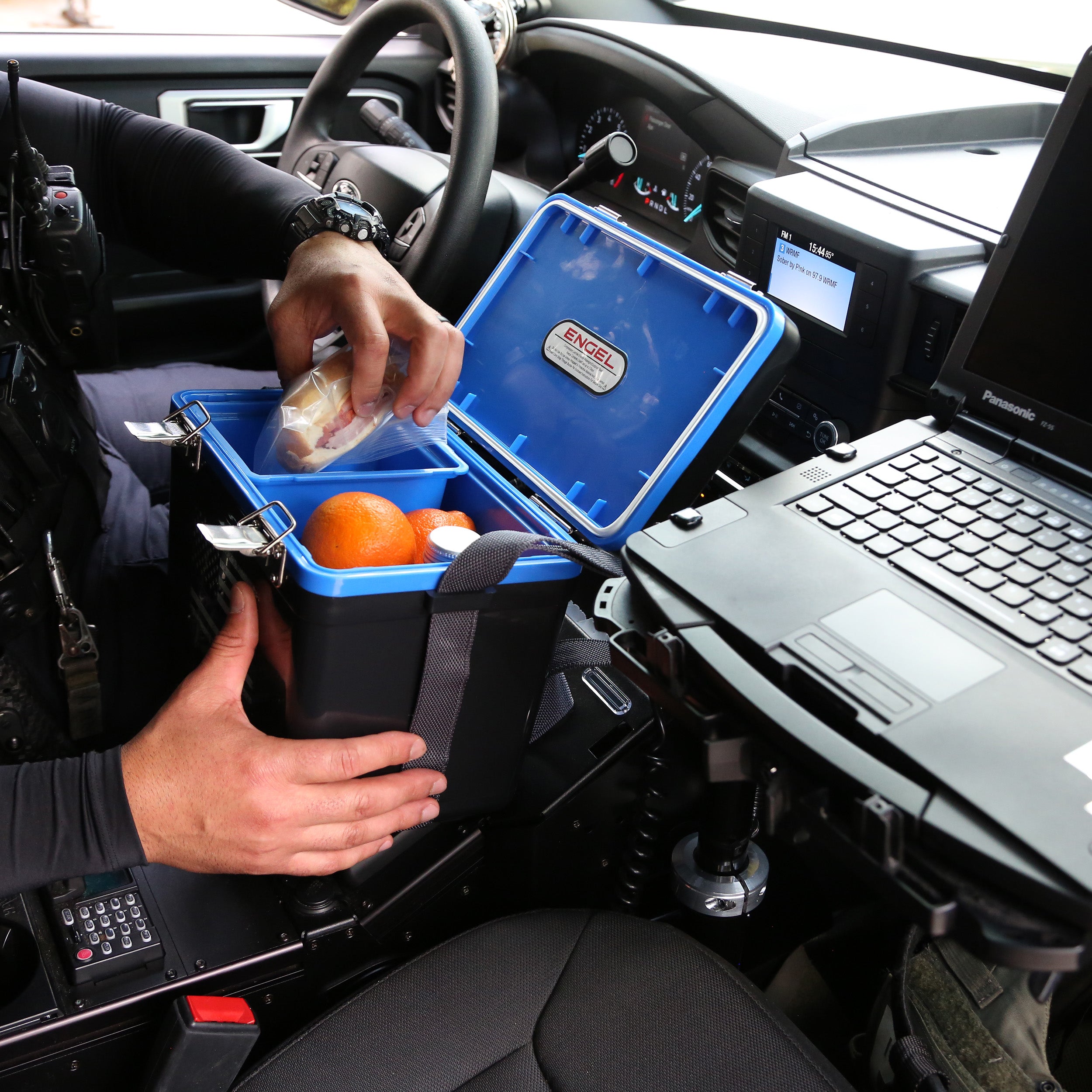 7.5Qt Thin Blue Line Lunch Box、mySite、noshort