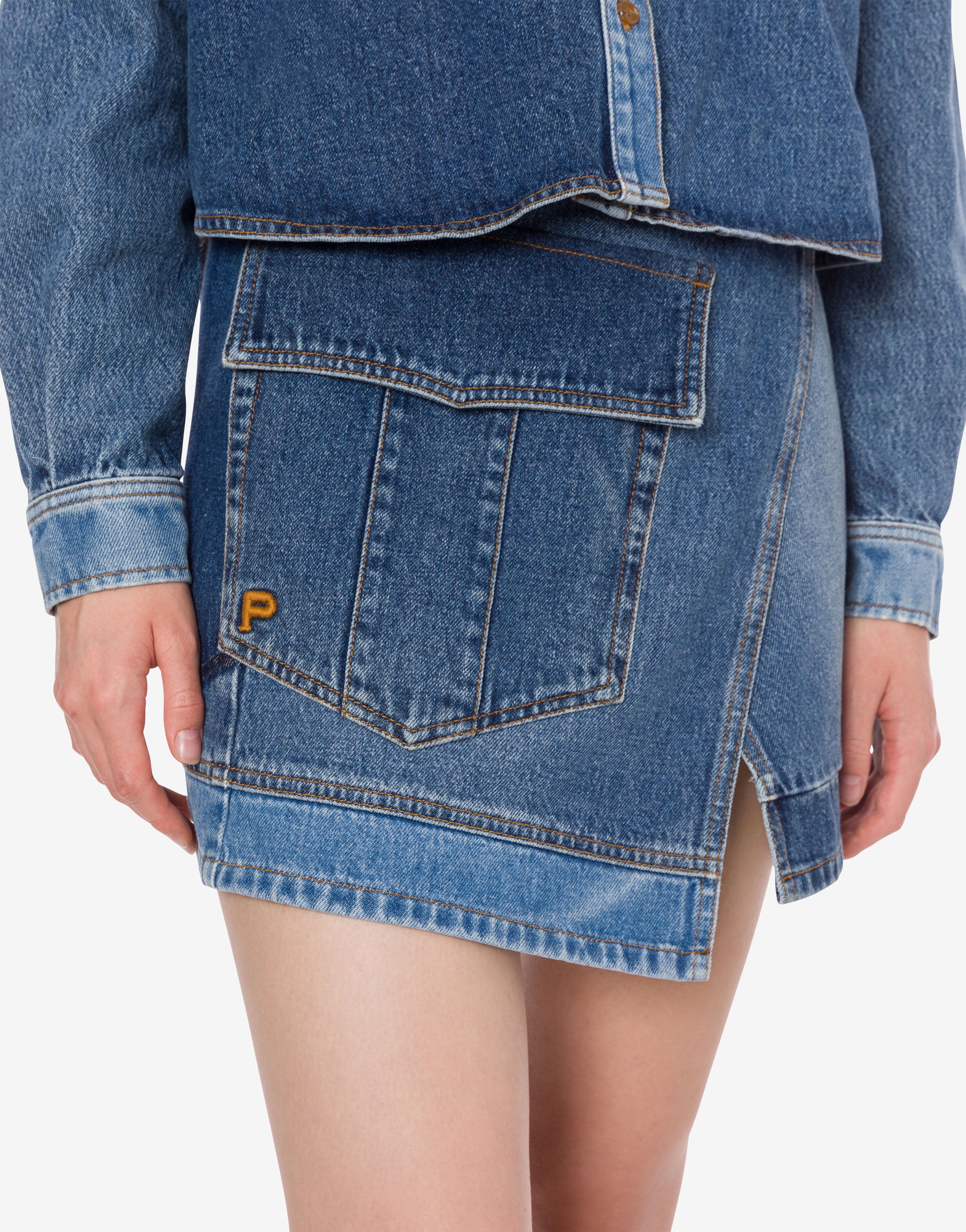 Minigonna in denim patchwork、mySite、aoinhome