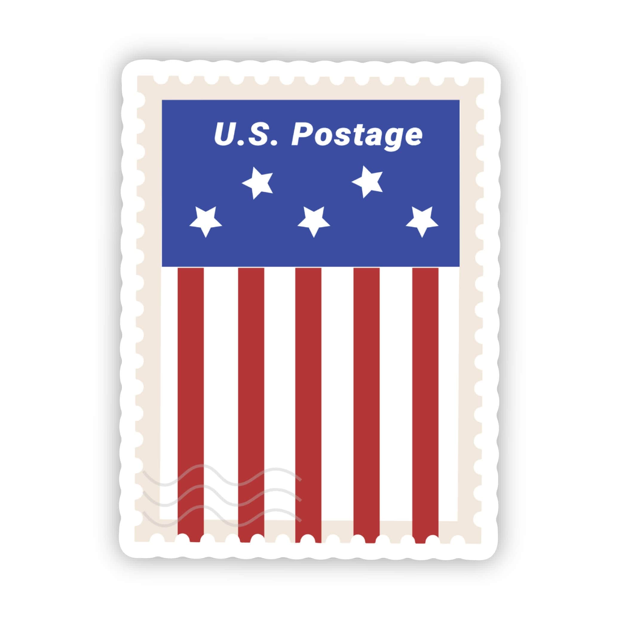  American Flag US Postage Stamp Sticker、mySite、elrpsem3k
