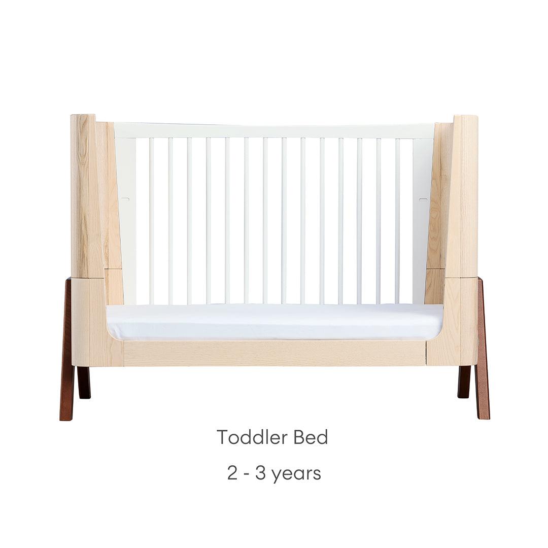  Gaia Baby Hera Cot Bed + Bedside Crib Two Piece Bundle - Natural + Walnut、mySite、merchandisen