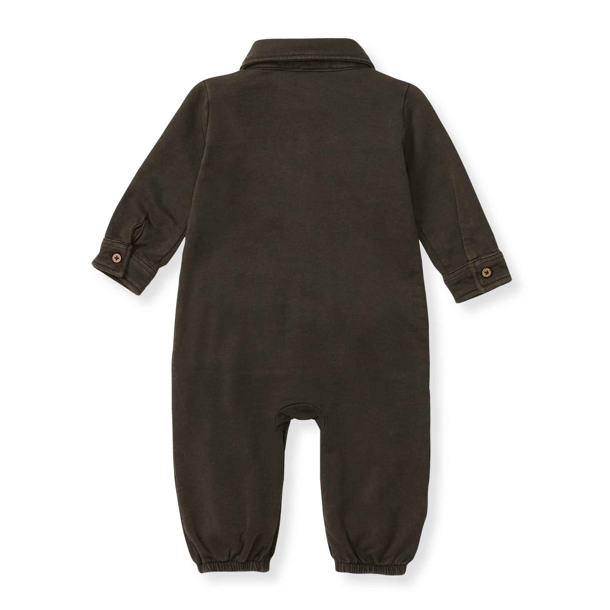 Button Down Organic Cotton Jumpsuit - Shadow、mySite、g9winljtr