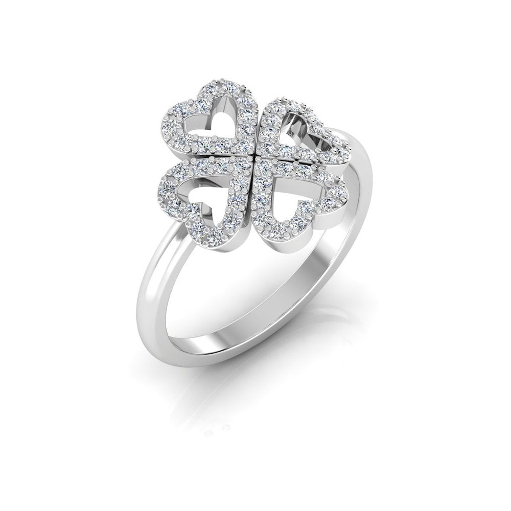 Four Leaf Clover Moissanite Engagement Ring、mySite、hinf8tx79