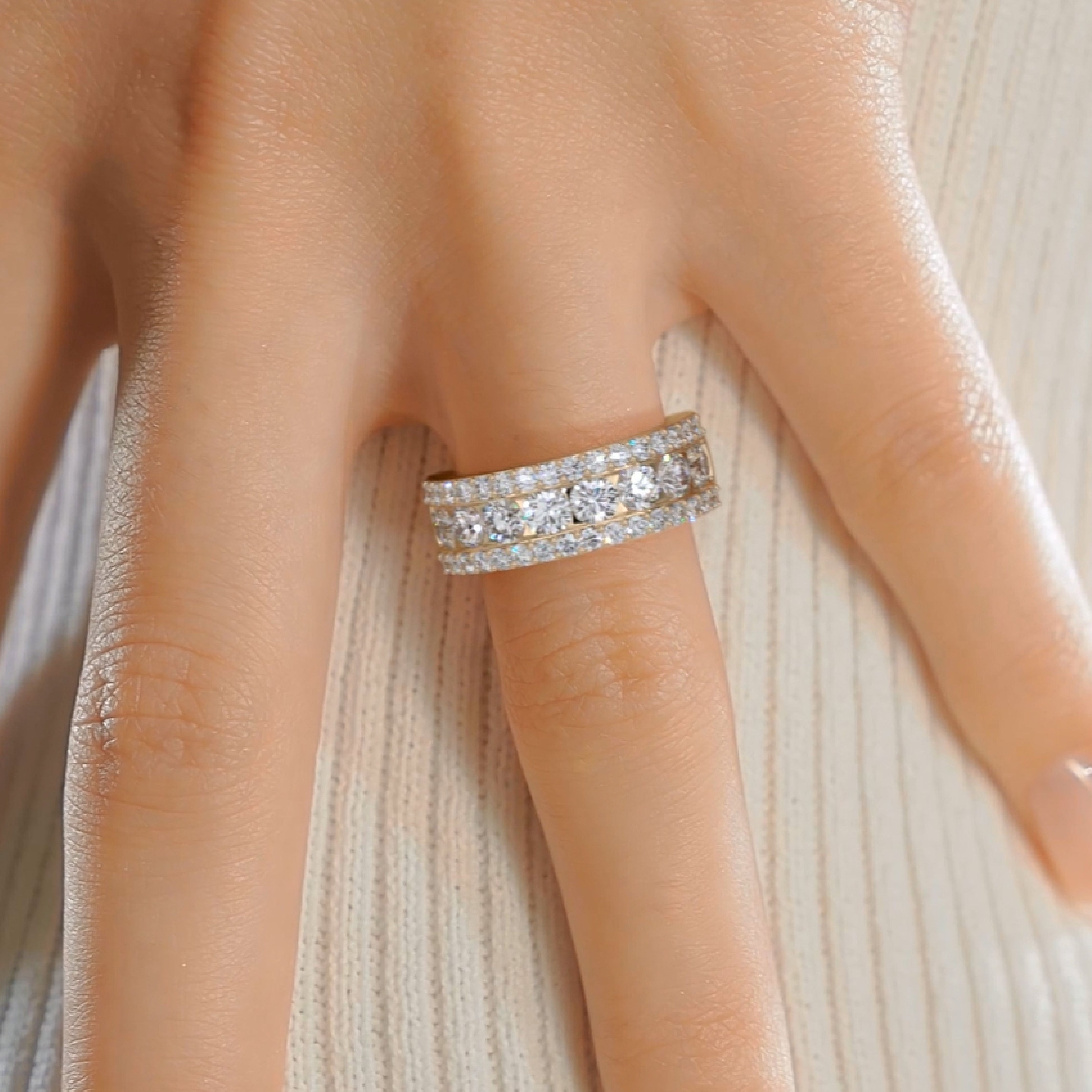 Nia Diamond Wedding Ring (2 Carat) -18K Yellow Gold、mySite、hinf8tx79