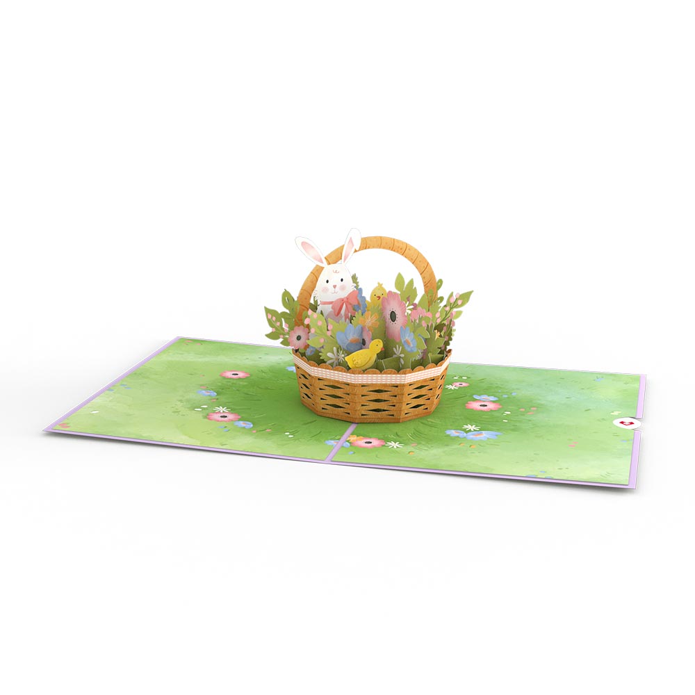 Easter Bunny Basket Pop-Up Card、mySite、solidvoid