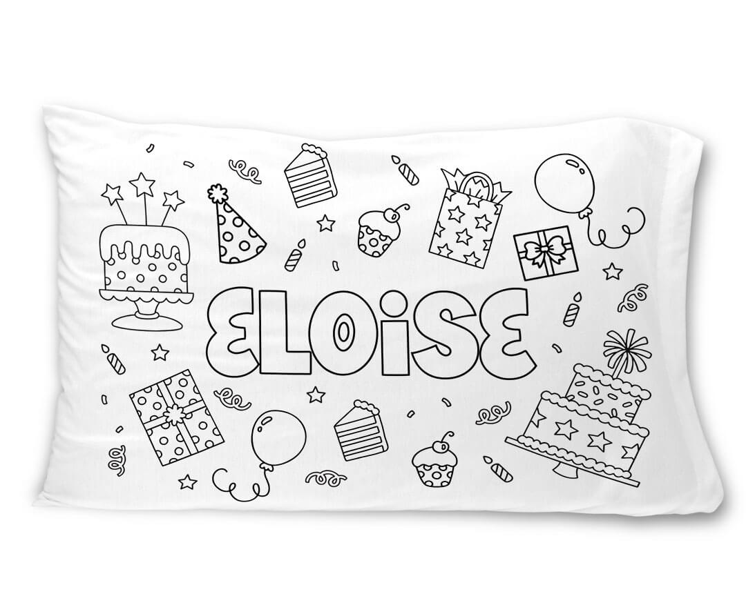  Colorable Personalized Pillowcase | Birthday Celebration、mySite、layawaytickets