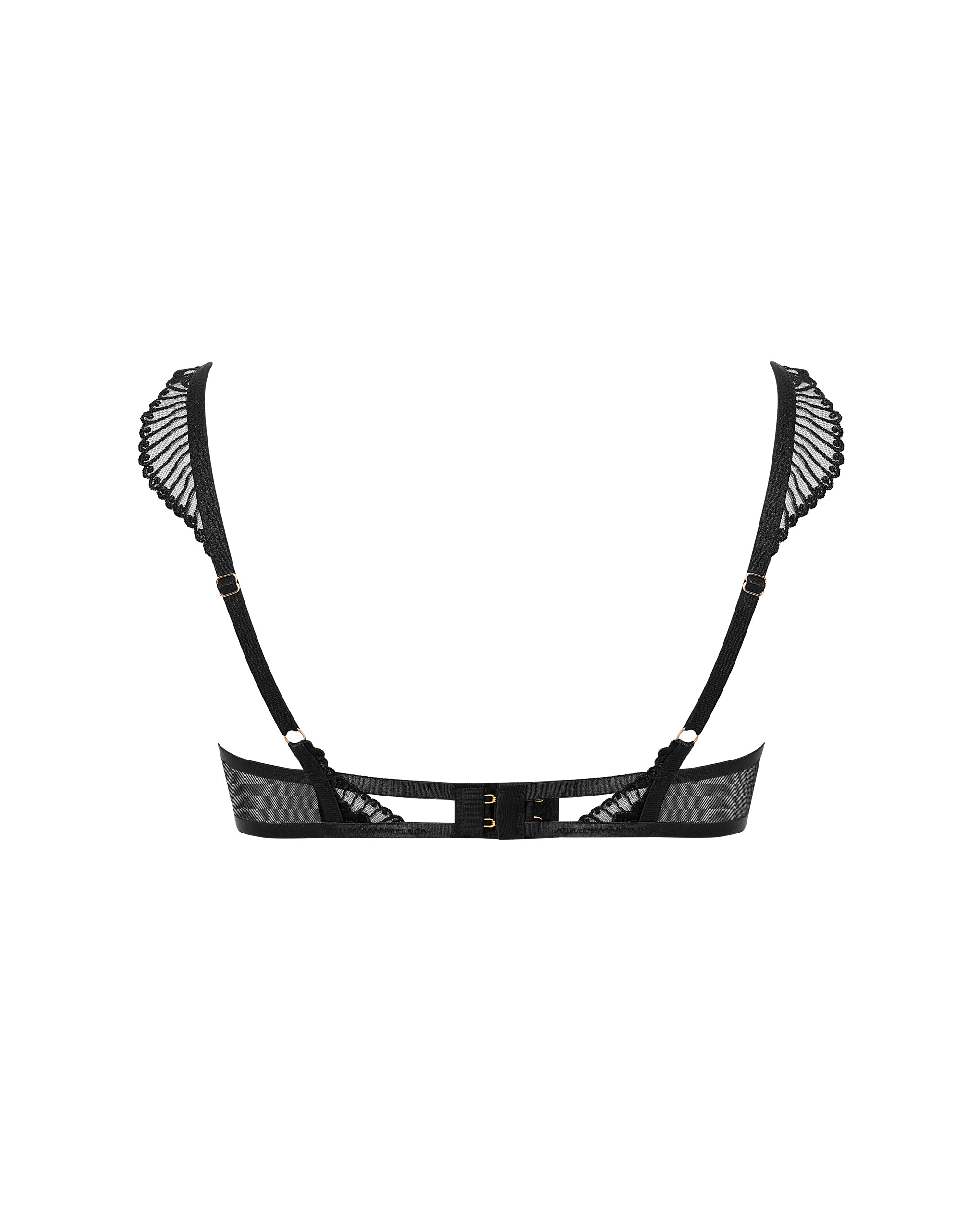 Gabriella Floral Embroidered Bra Black、mySite、bengalsvssteelers