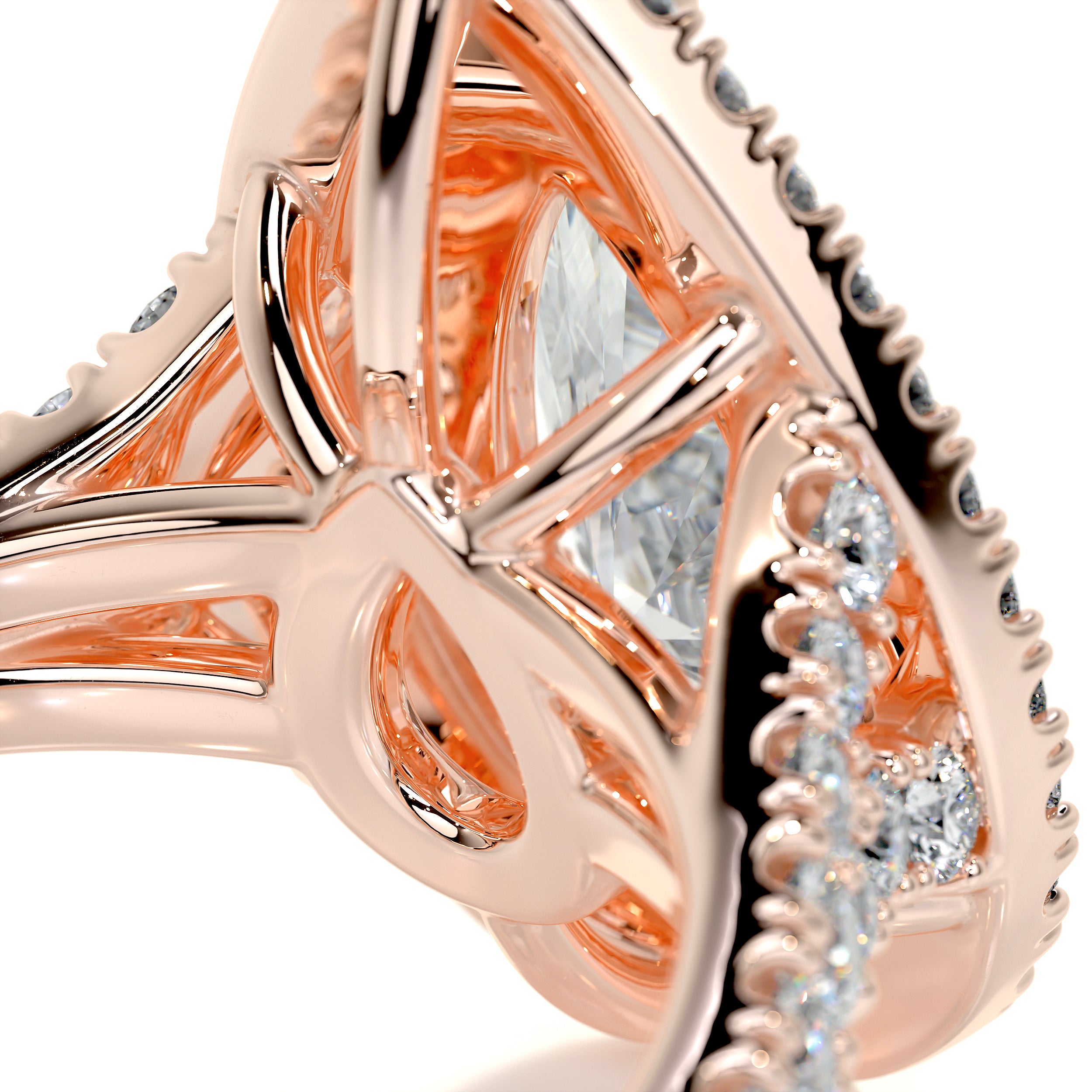 Melanie Diamond Engagement Ring -14K Rose Gold、mySite、hinf8tx79