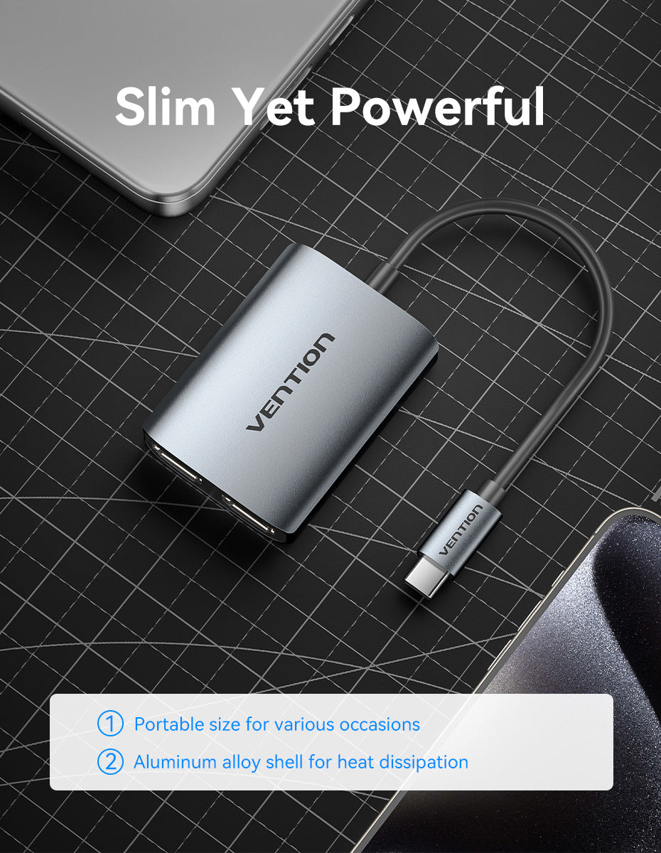USB-C to Dual HDMI MST Adapter 0.15M