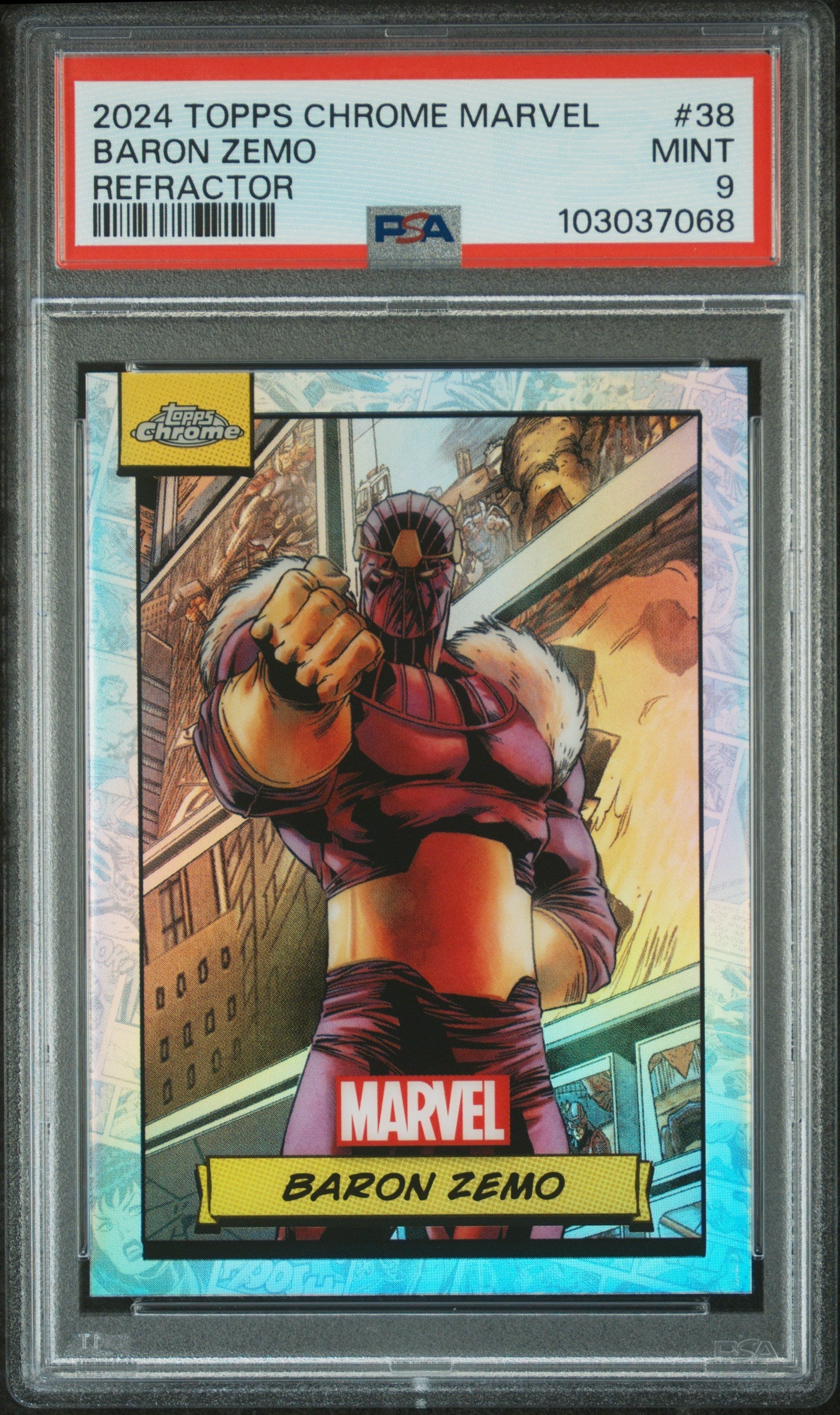 Baron Zemo #38 Refractor PSA 9 Topps Chrome Marvel 2024、mySite、waistdrama