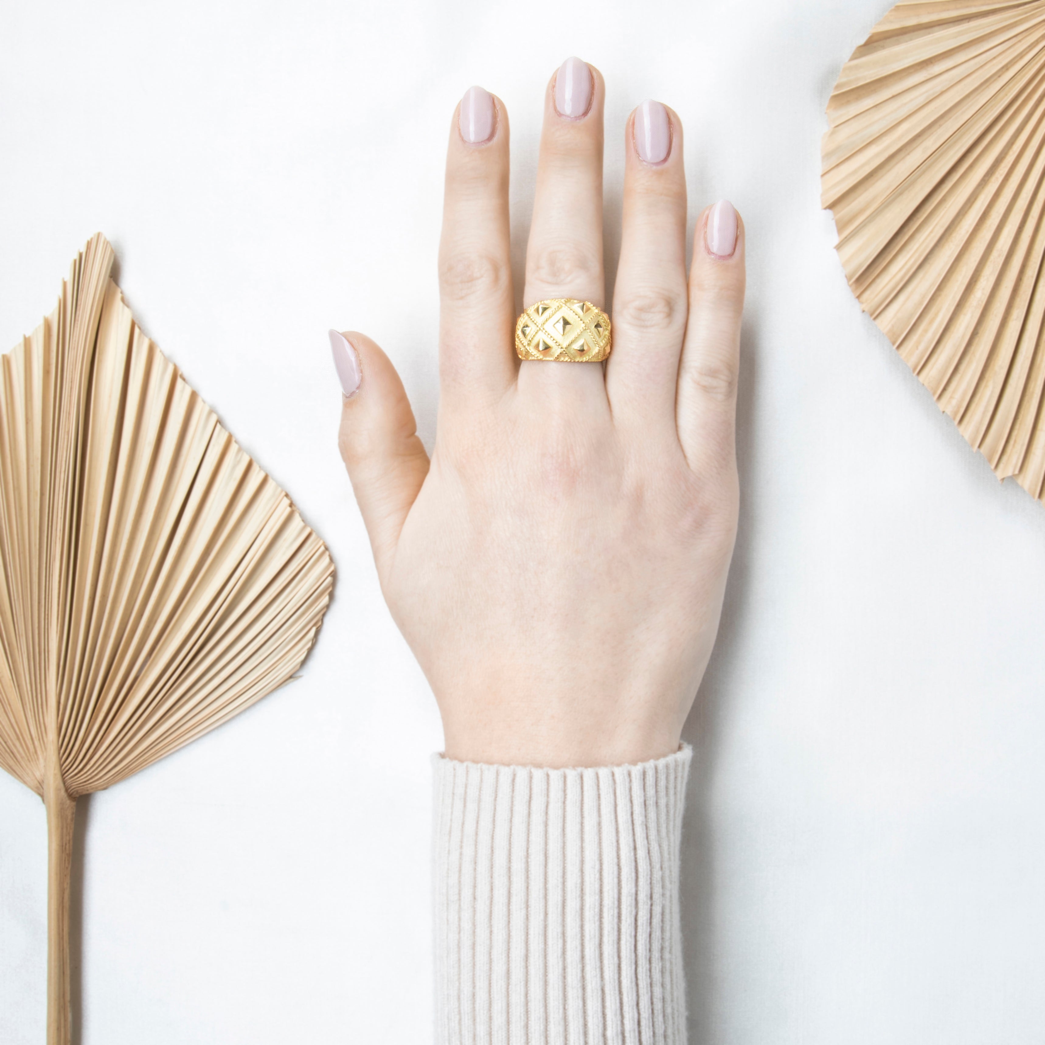 Vintage 18k Yellow Gold Dome Statement Ring 8.50、mySite、hinf8tx79