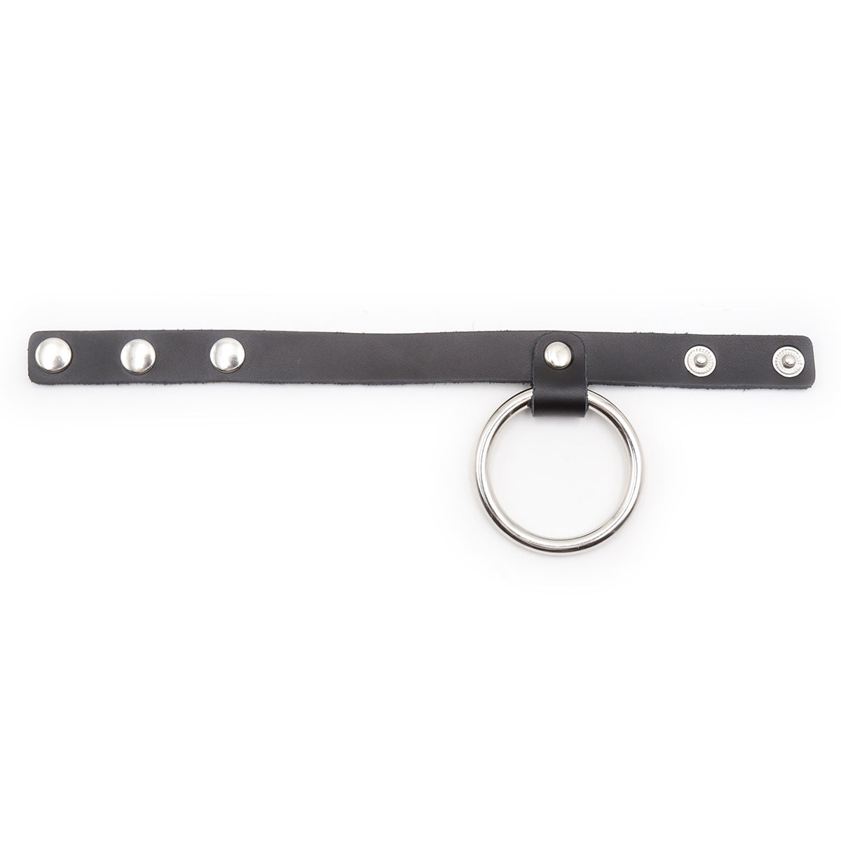 Come Closer Chrome Cock Ring & Leather Squeeze Ball | Adjustable、mySite、bottomscart
