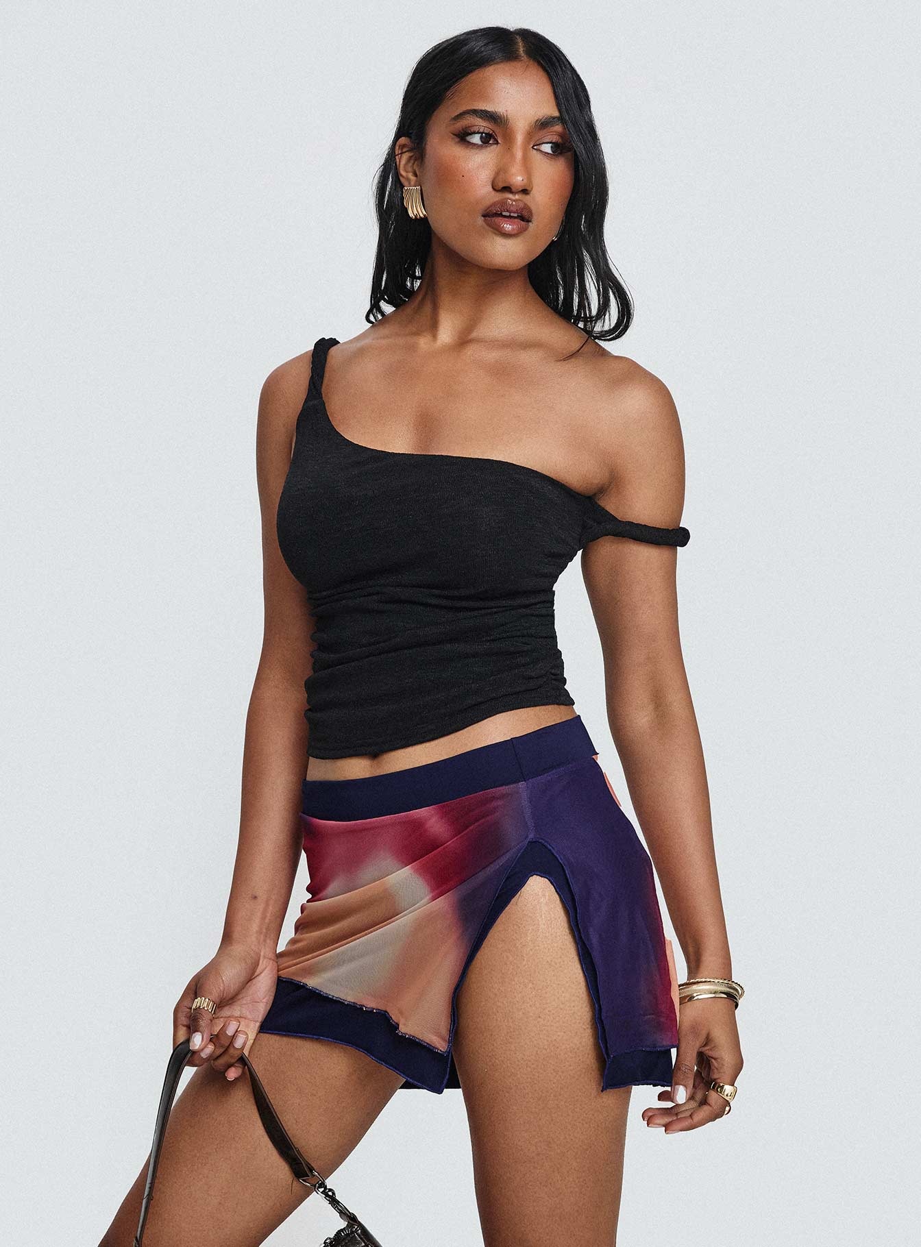 Quatro Mini Skirt Multi、mySite、solidvoid