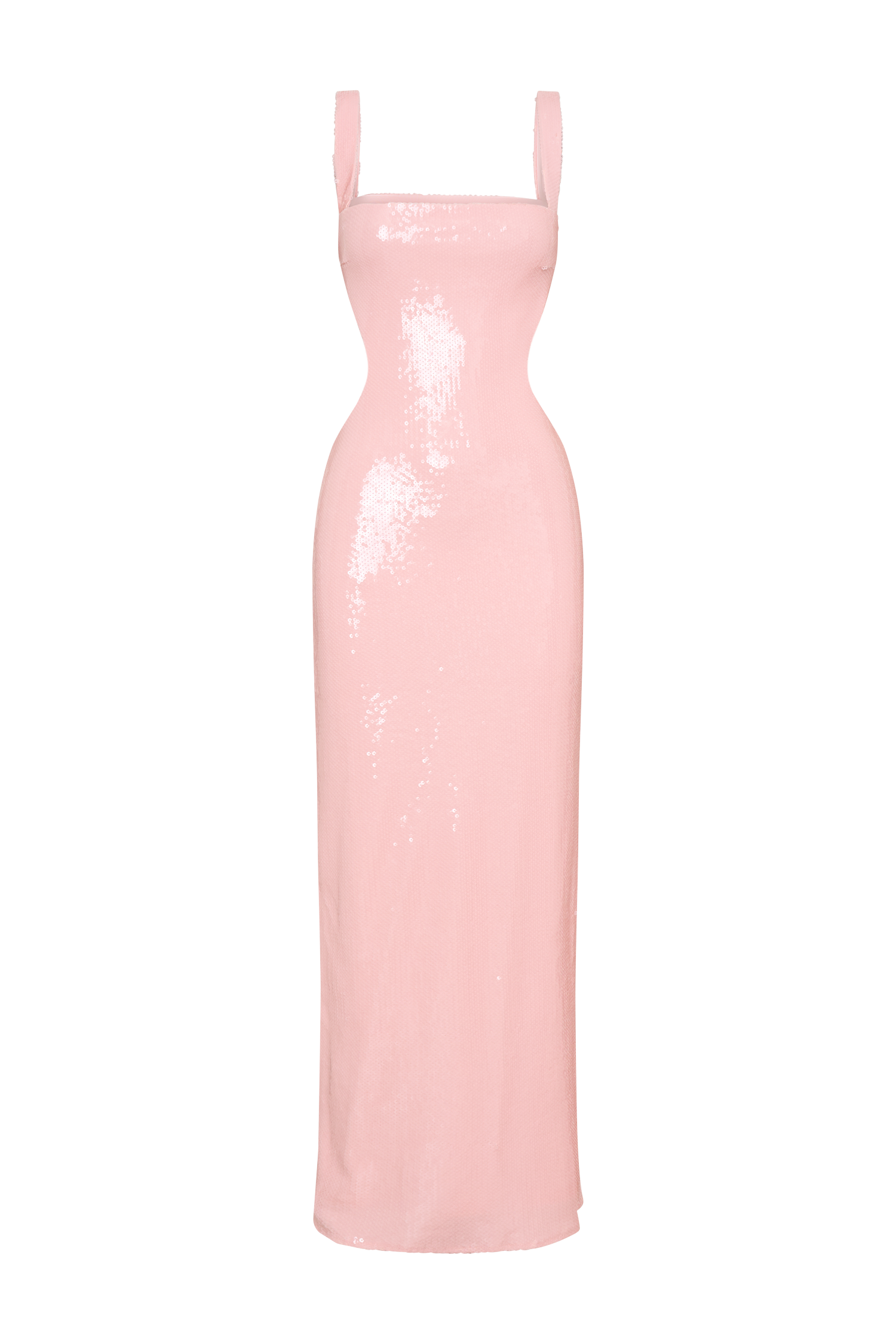 Adoria Sequin Cut Out Maxi Dress - Pale Pink、mySite、solidvoid