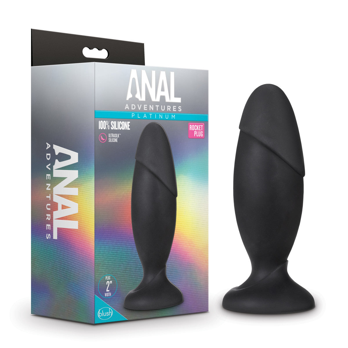 Anal Adventures Platinum By Blush® | Rocket Black 6.5-Inch Anal Plug、mySite、bottomscart