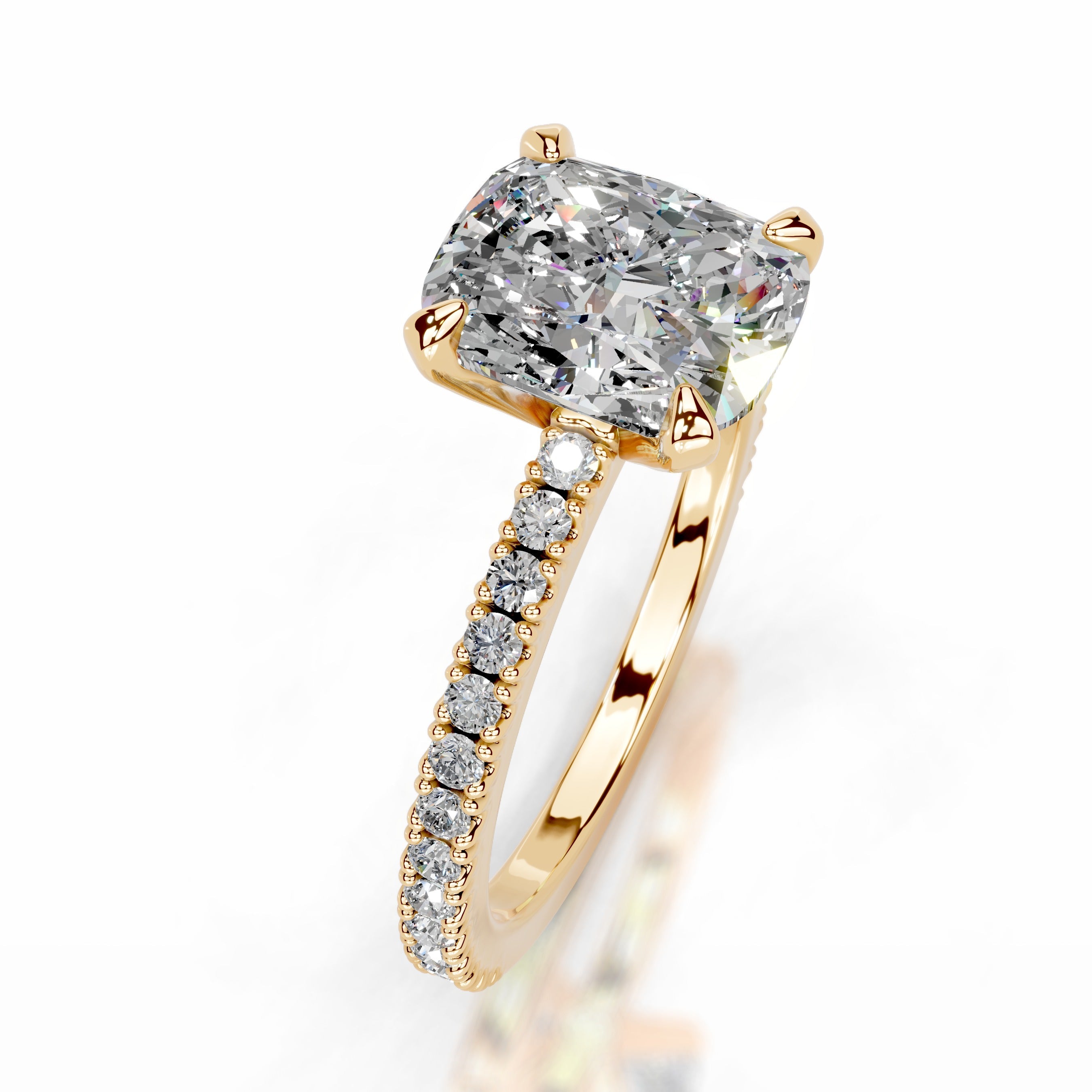 Luisana Moissanite & Diamond Ring - 18K Yellow Gold (RTS)、mySite、hinf8tx79