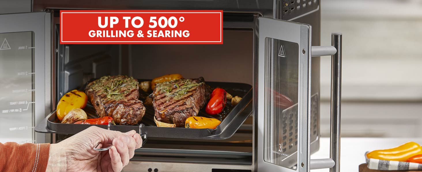 Air Fryer Toaster Oven with Grill Plate