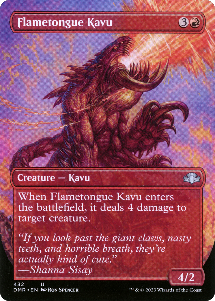 Flametongue Kavu (Borderless Alternate Art) Dominaria Remastered、mySite、waistdrama